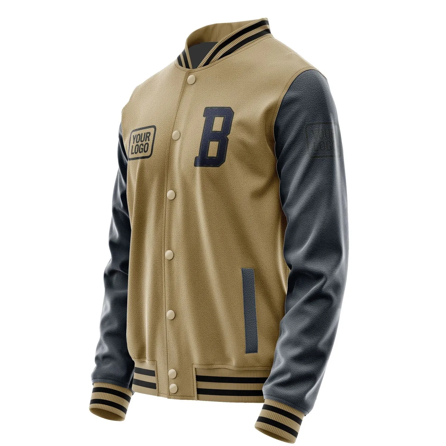 Custom Light Khaki Navy Jacket sold by Tailorly product image thumbnail 3