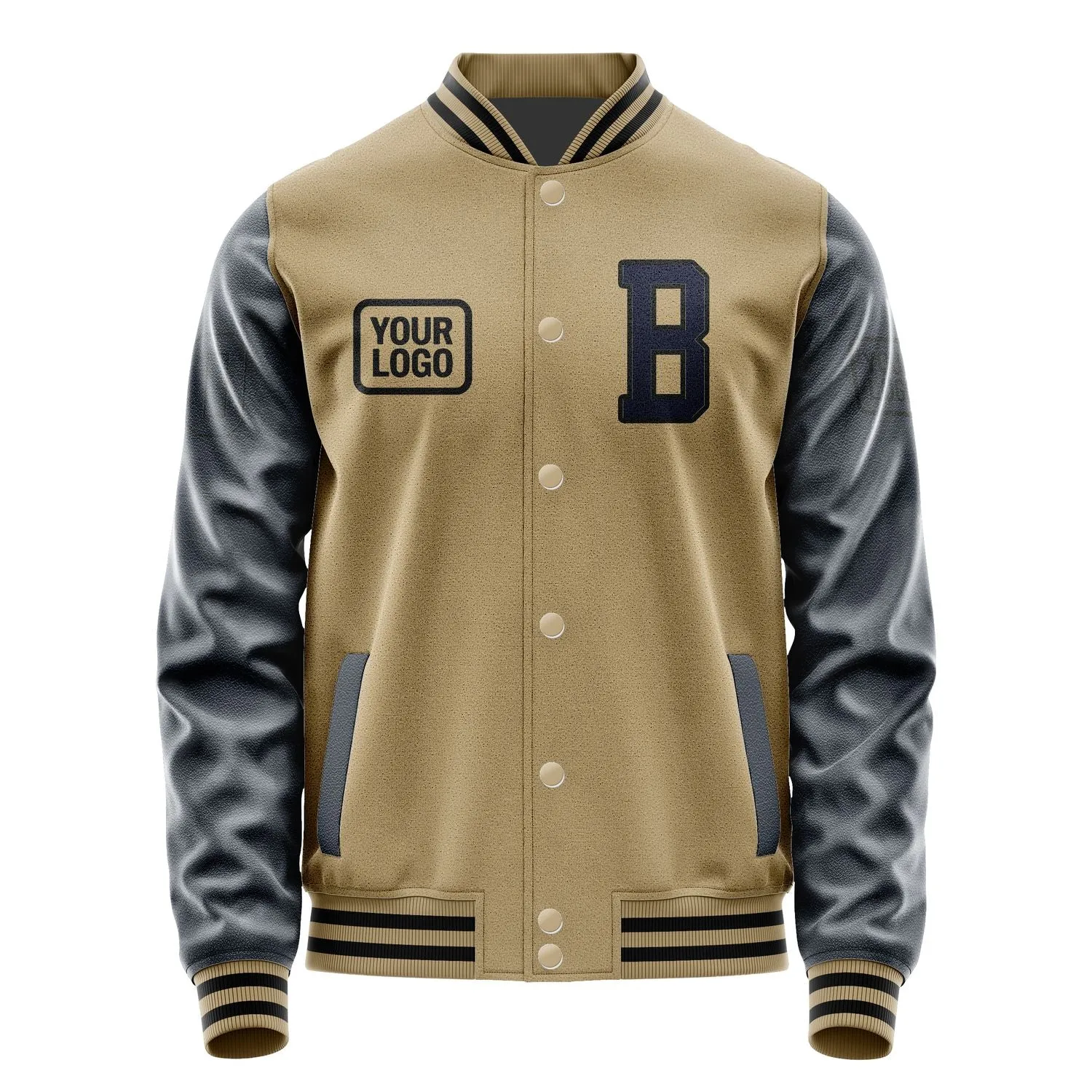 Custom Light Khaki Navy Jacket sold by Tailorly product image thumbnail 2