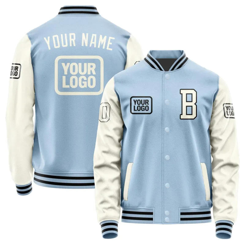 Custom Light Blue Cream Jacket sold by Tailorly