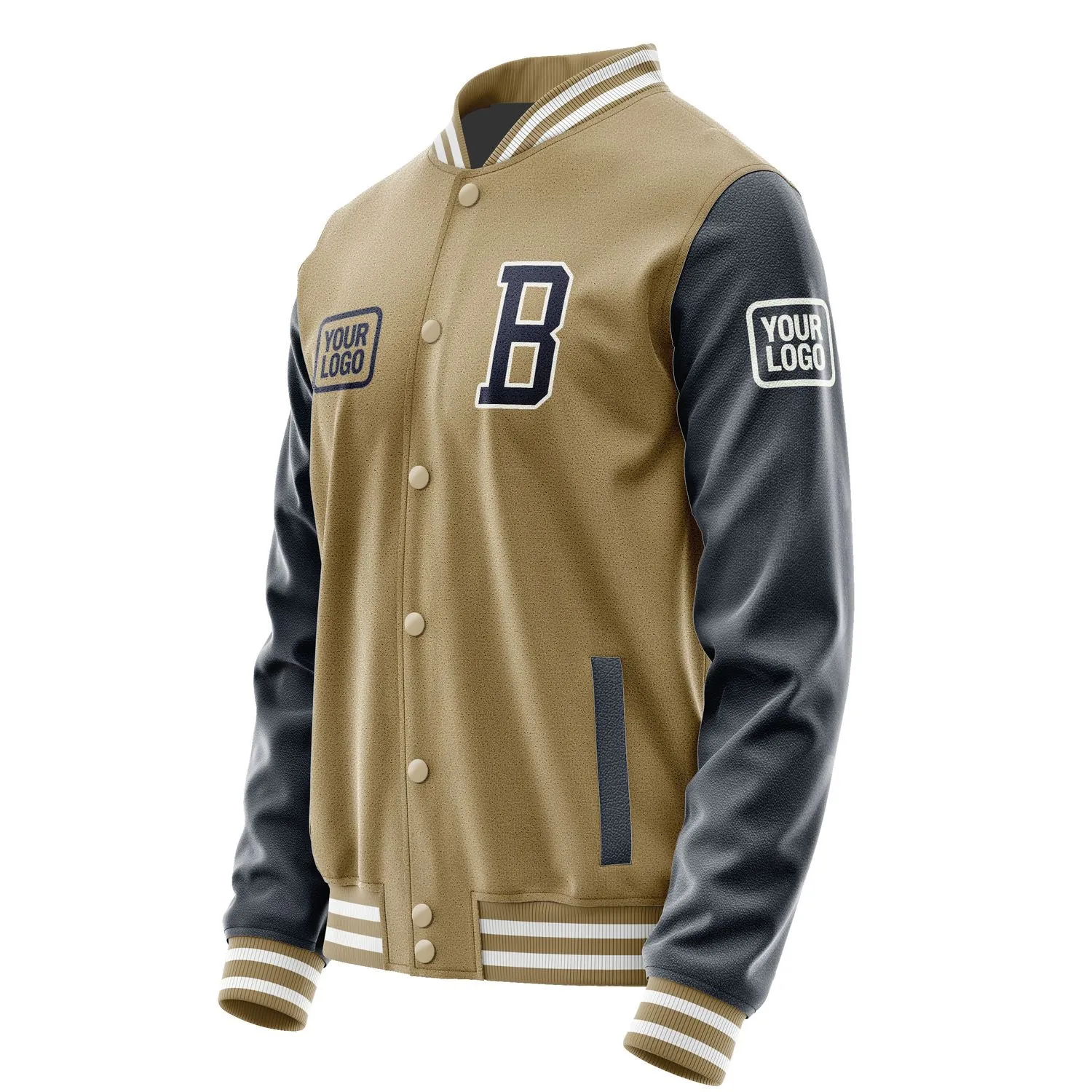 Custom Light Khaki Navy Jacket sold by Tailorly product image thumbnail 3