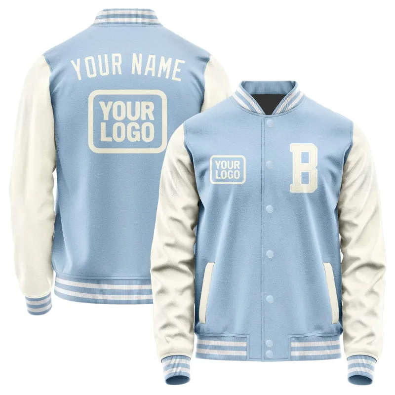 Custom Light Blue Cream Jacket sold by Tailorly