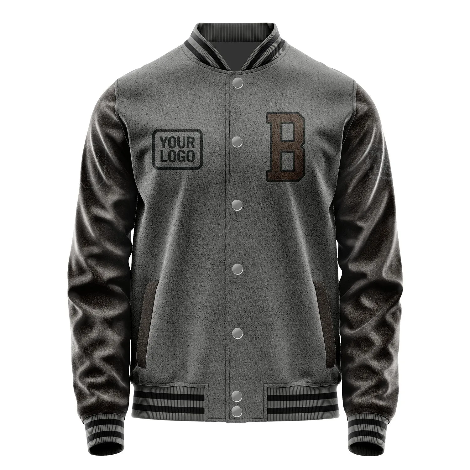 Custom Dark Grey Brown Jacket sold by Tailorly product image thumbnail 2