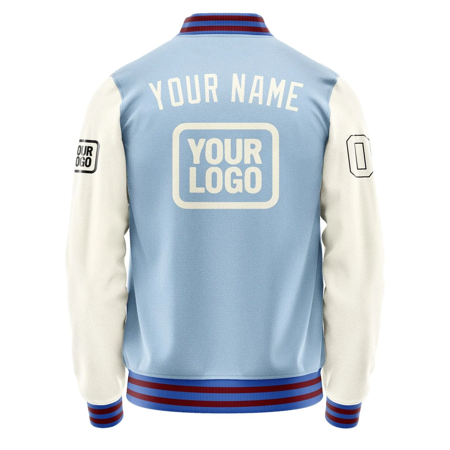 Custom Light Blue Cream Jacket sold by Tailorly product image thumbnail 4