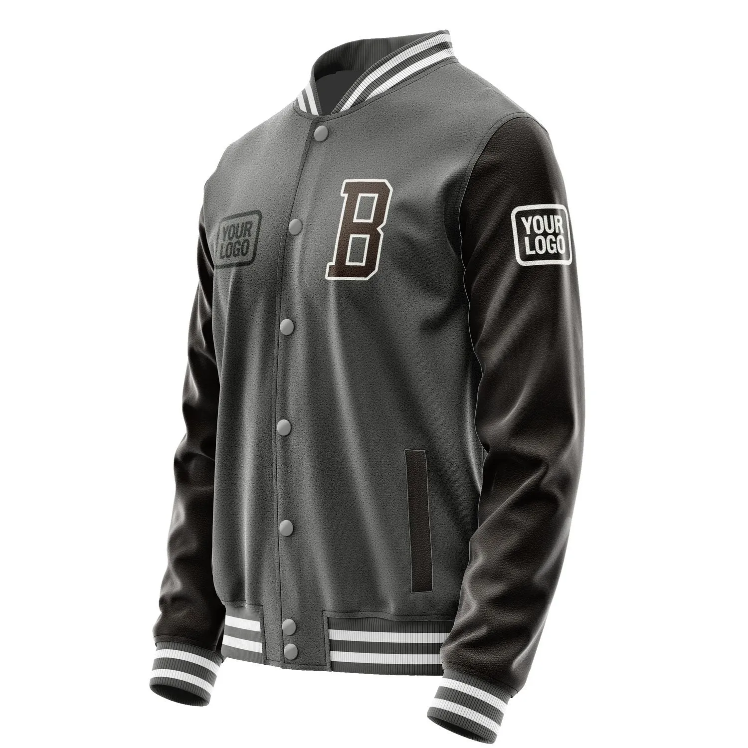 Custom Dark Grey Brown Jacket sold by Tailorly product image thumbnail 3