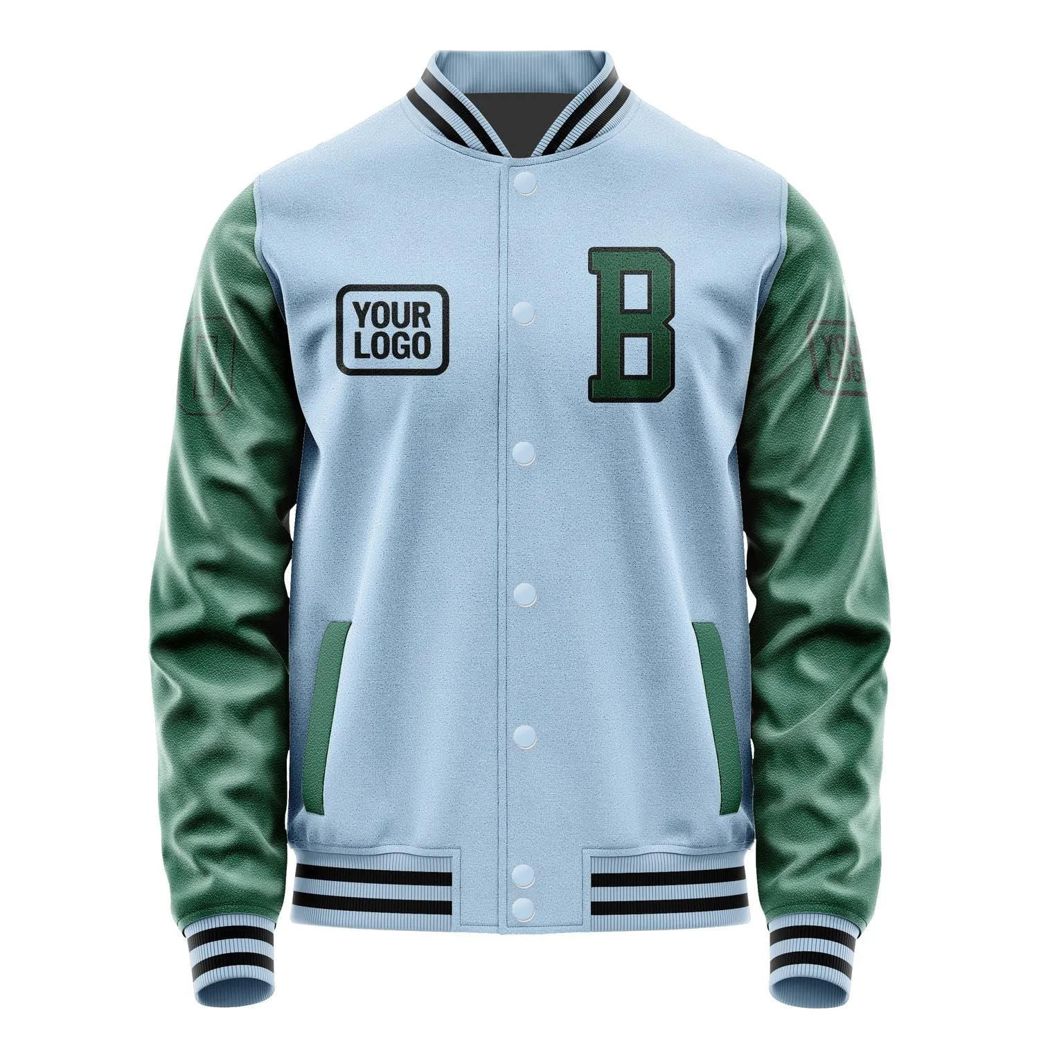 Custom Light Blue Green Jacket sold by Tailorly product image thumbnail 2