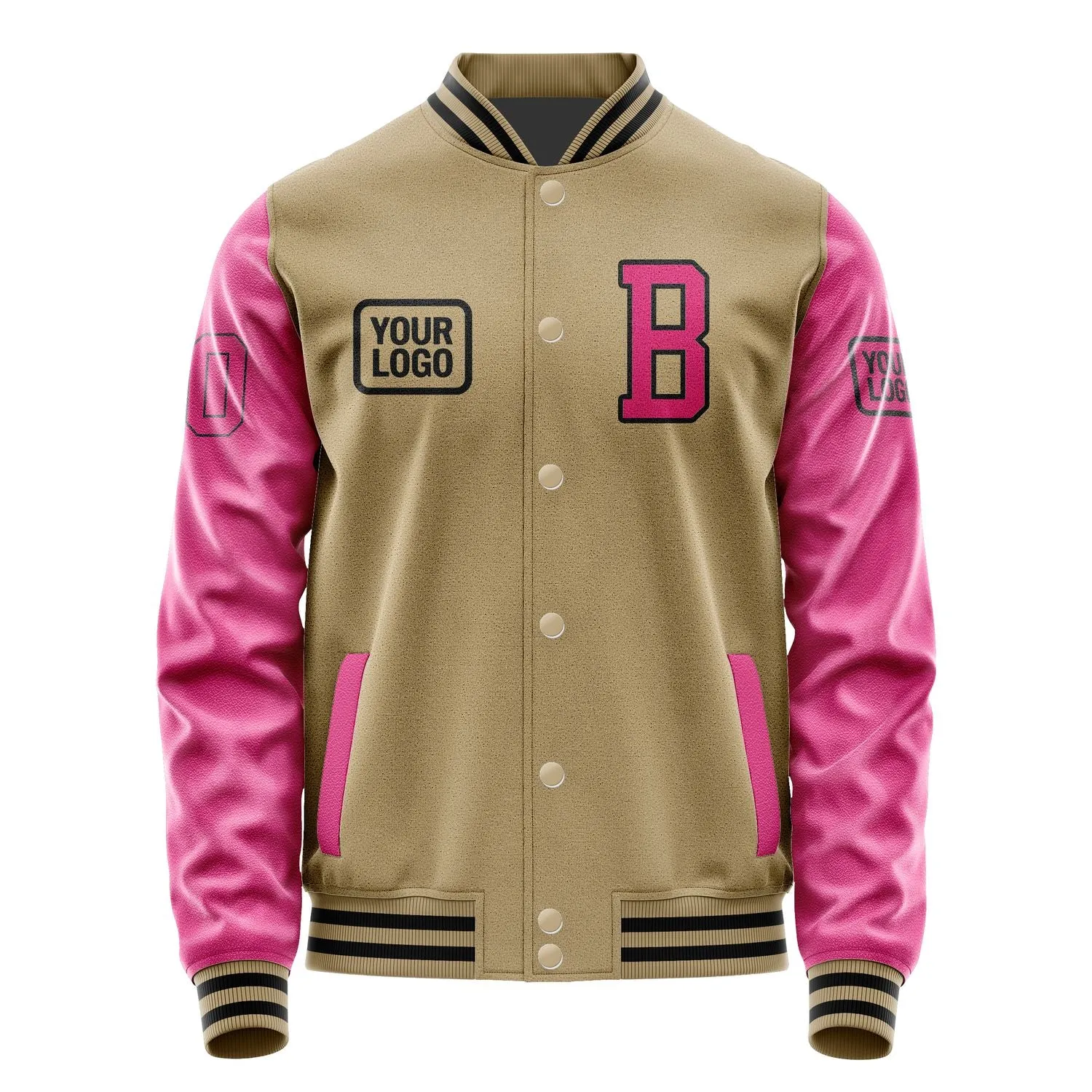 Custom Light Khaki Pink Jacket sold by Tailorly product image thumbnail 2