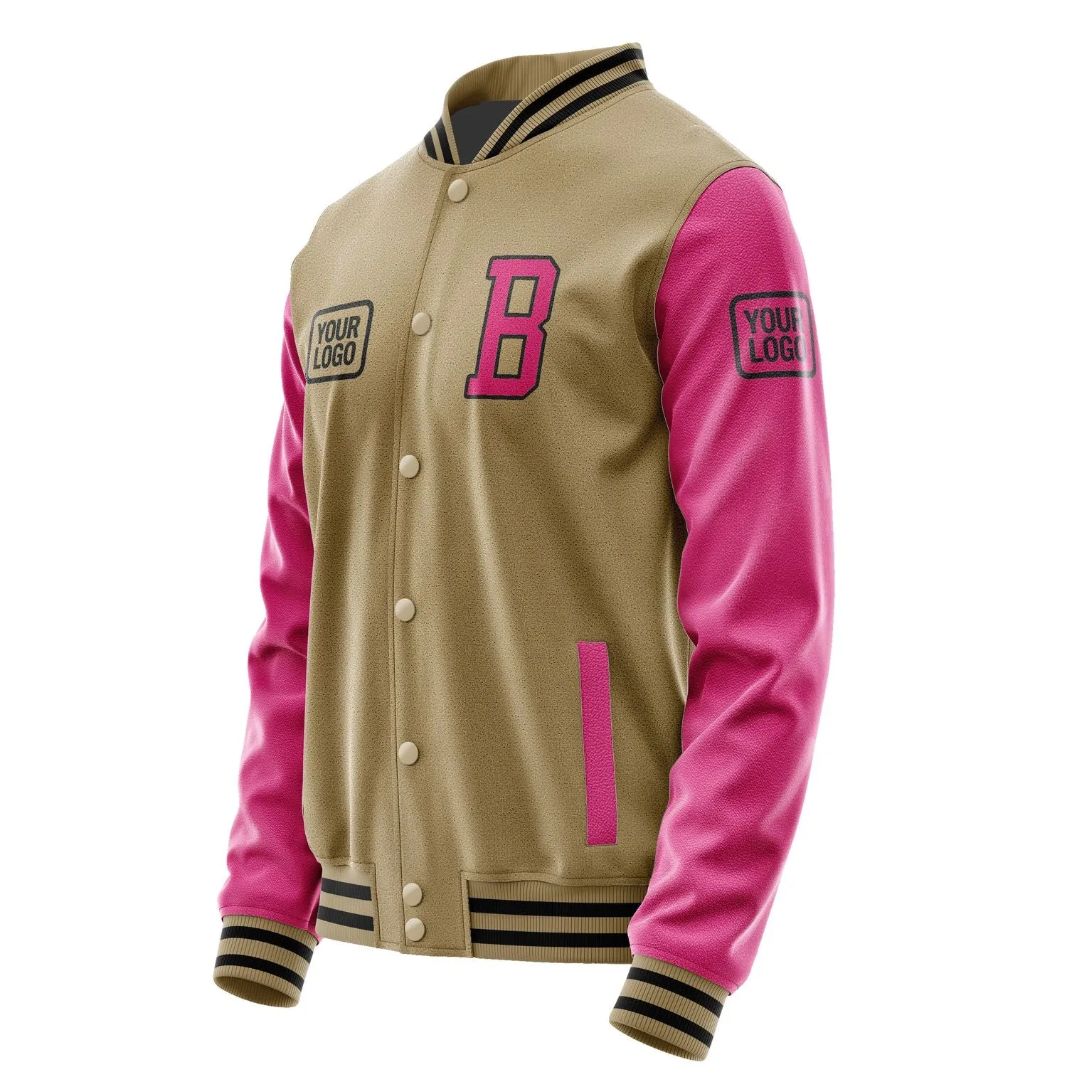 Custom Light Khaki Pink Jacket sold by Tailorly product image thumbnail 3