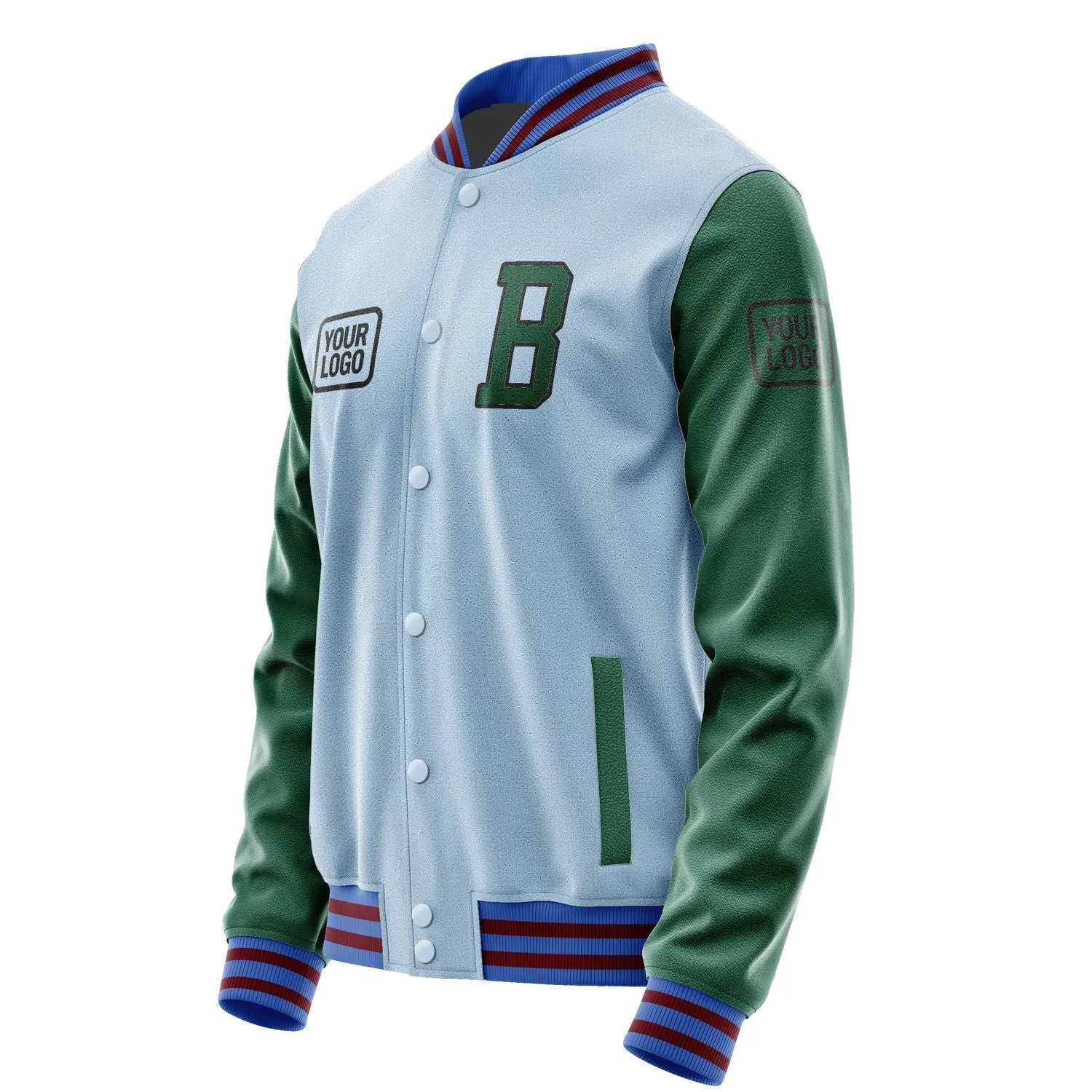 Custom Light Blue Green Jacket sold by Tailorly product image thumbnail 3
