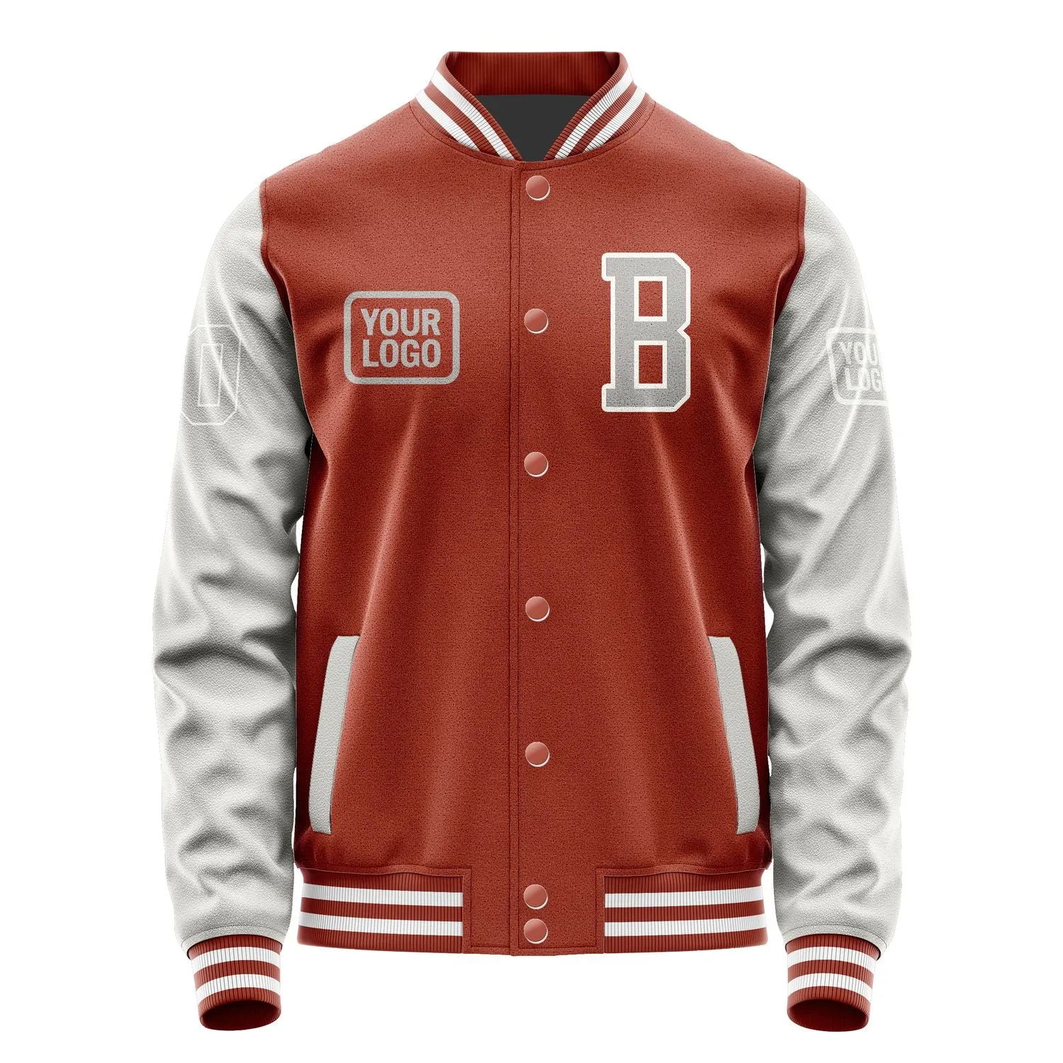 Custom Coral Red Gray Jacket sold by Tailorly product image thumbnail 2