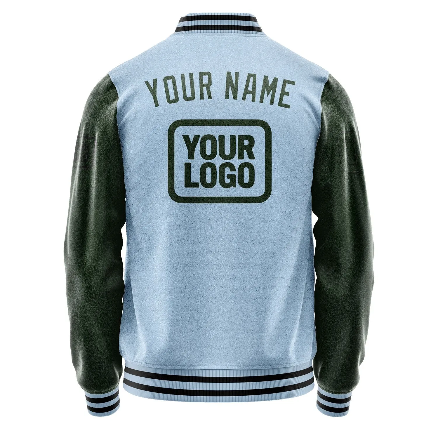 Custom Light Blue Dark Green Jacket sold by Tailorly product image thumbnail 4