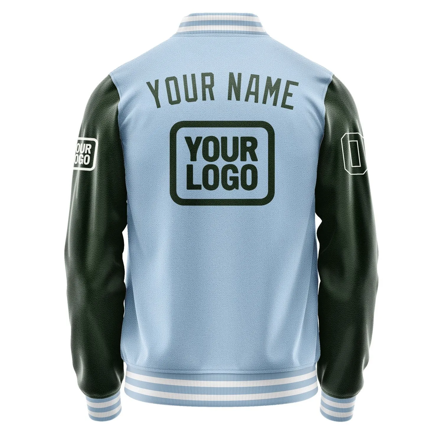 Custom Light Blue Dark Green Jacket sold by Tailorly product image thumbnail 4