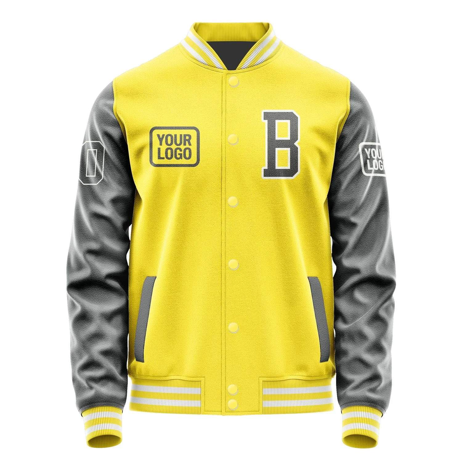 Custom Light Yellow Dark Grey Jacket sold by Tailorly product image thumbnail 2