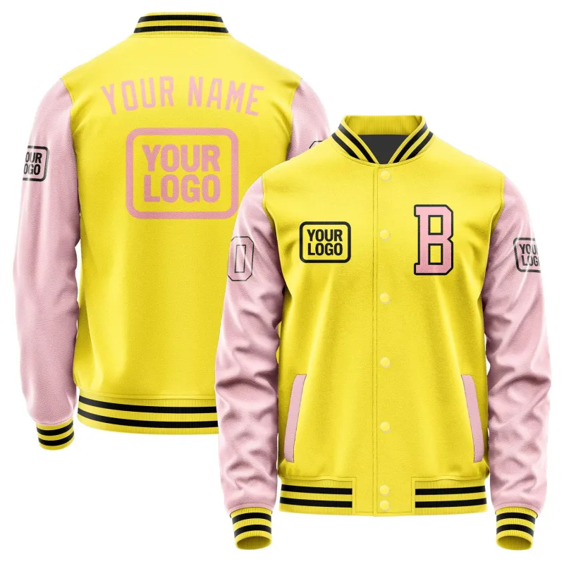Custom Light Yellow Light Pink Jacket sold by Tailorly
