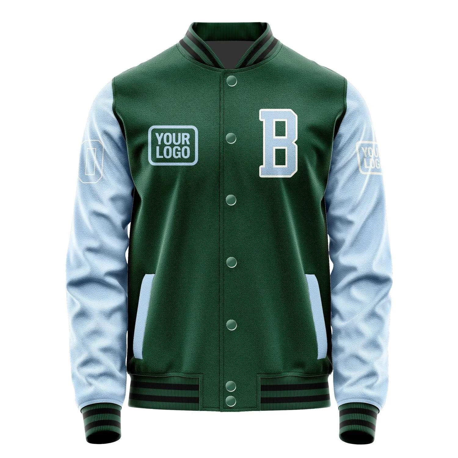 Custom Green Light Blue Jacket sold by Tailorly product image thumbnail 2