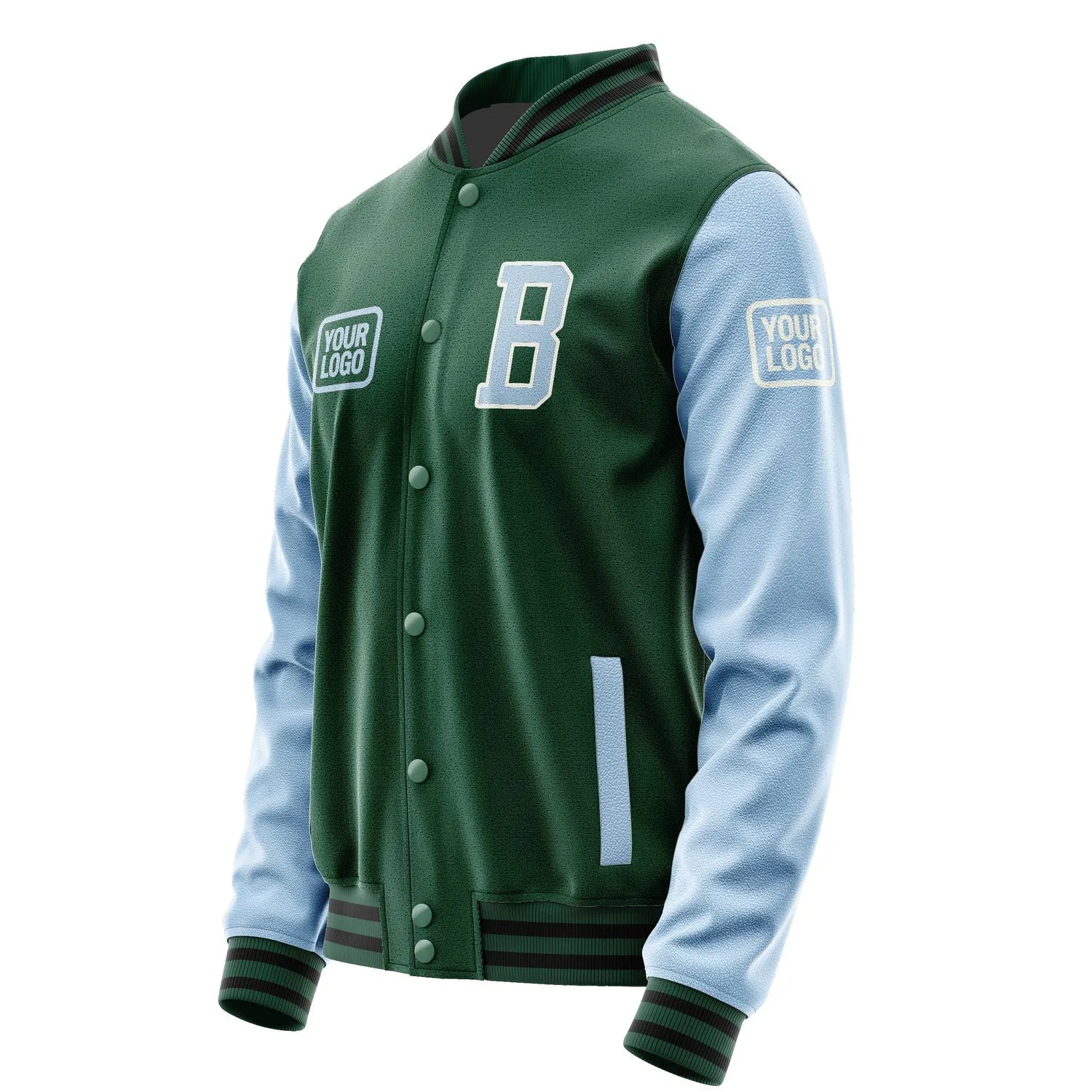 Custom Green Light Blue Jacket sold by Tailorly product image thumbnail 3