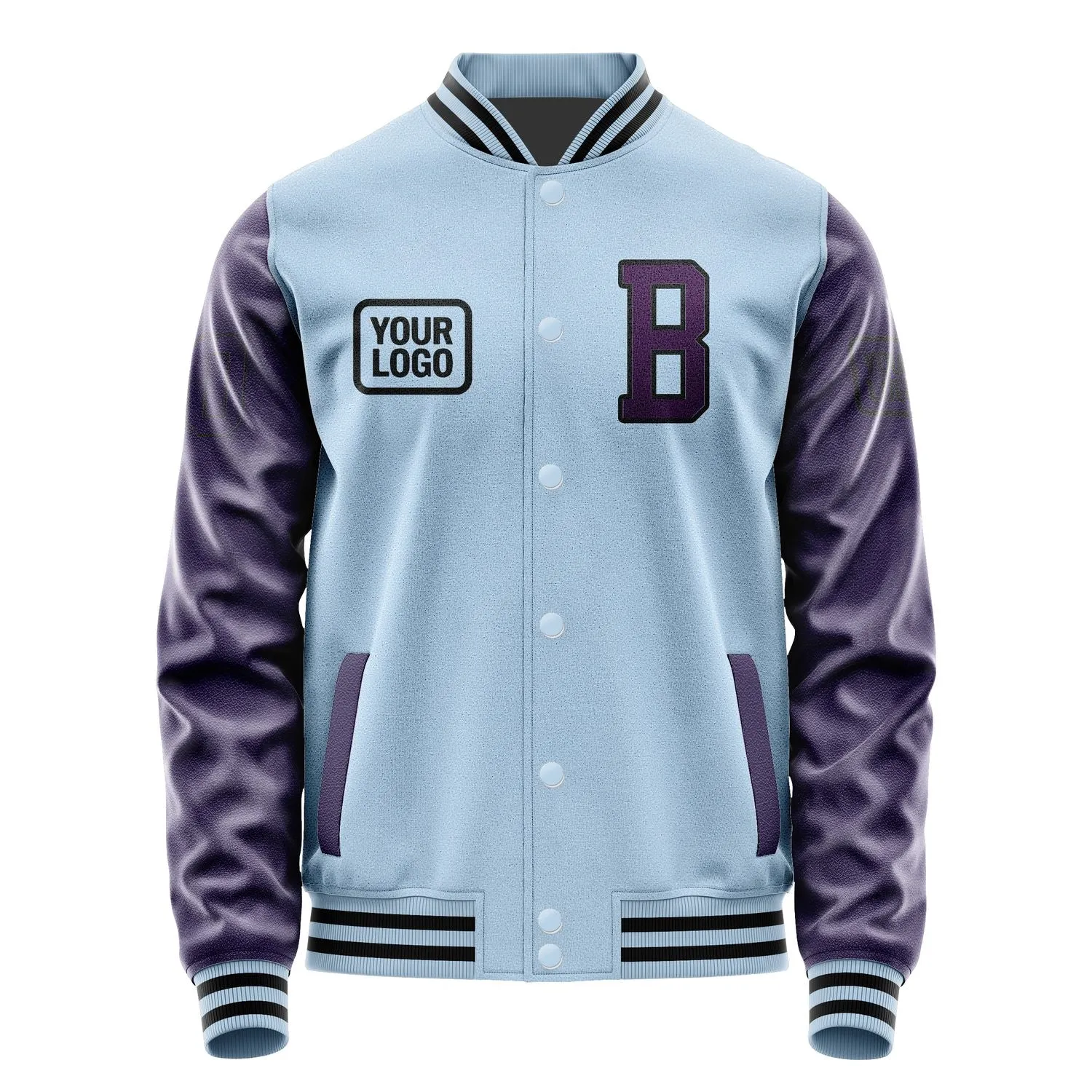 Custom Light Blue Purple Jacket sold by Tailorly product image thumbnail 2
