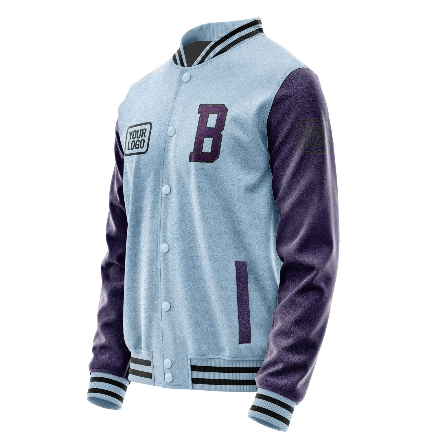 Custom Light Blue Purple Jacket sold by Tailorly product image thumbnail 3
