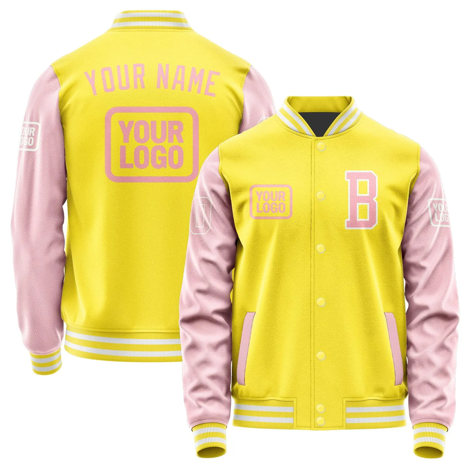 Custom Light Yellow Light Pink Jacket sold by Tailorly