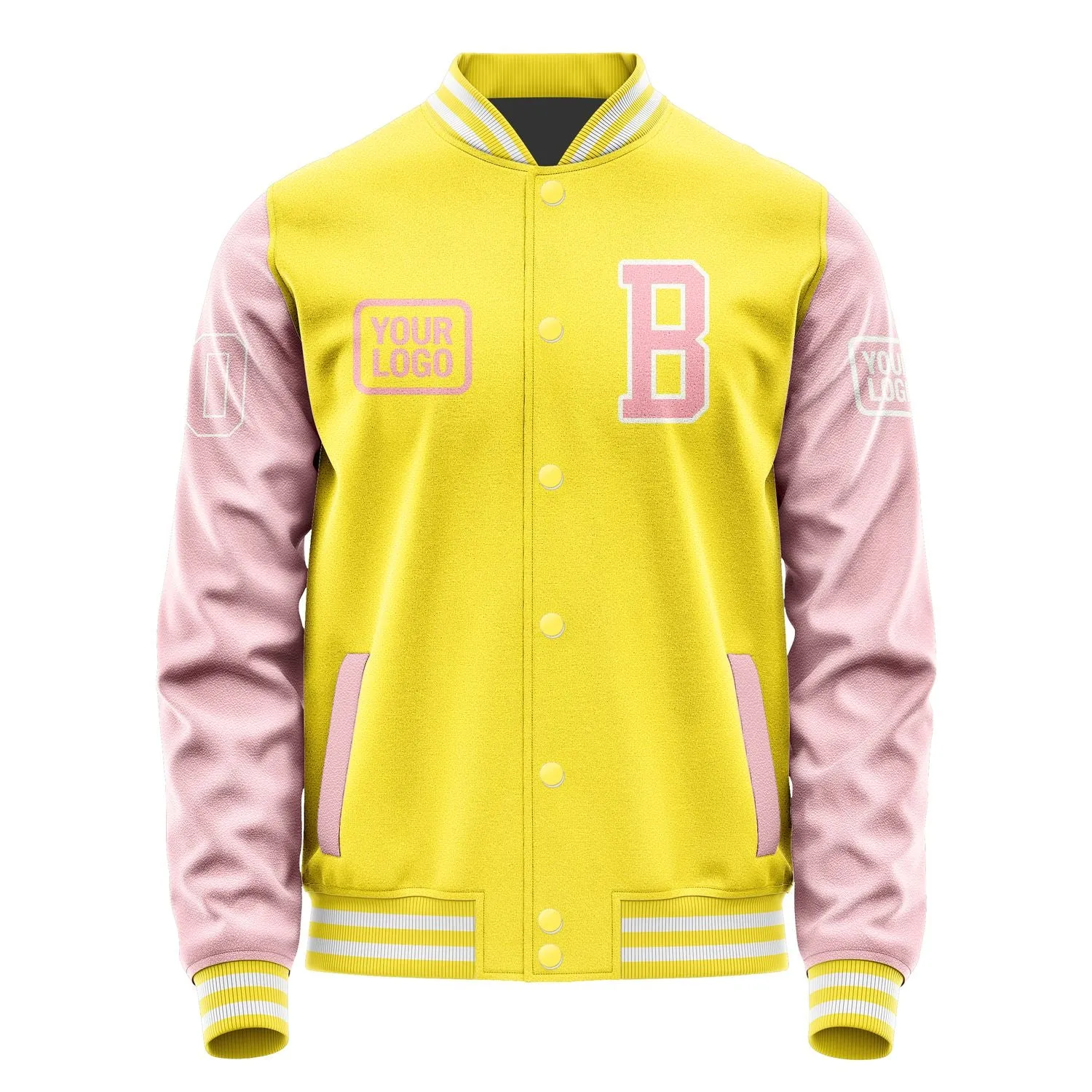 Custom Light Yellow Light Pink Jacket sold by Tailorly product image thumbnail 2