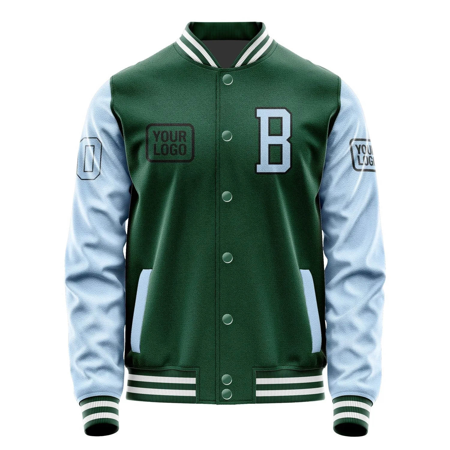 Custom Green Light Blue Jacket sold by Tailorly product image thumbnail 2
