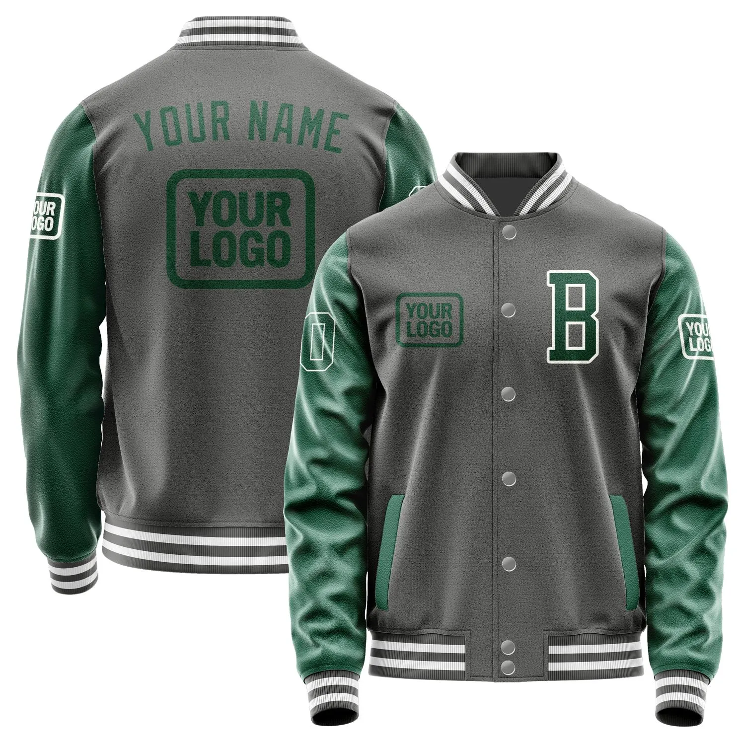 Custom Dark Grey Green Jacket sold by Tailorly