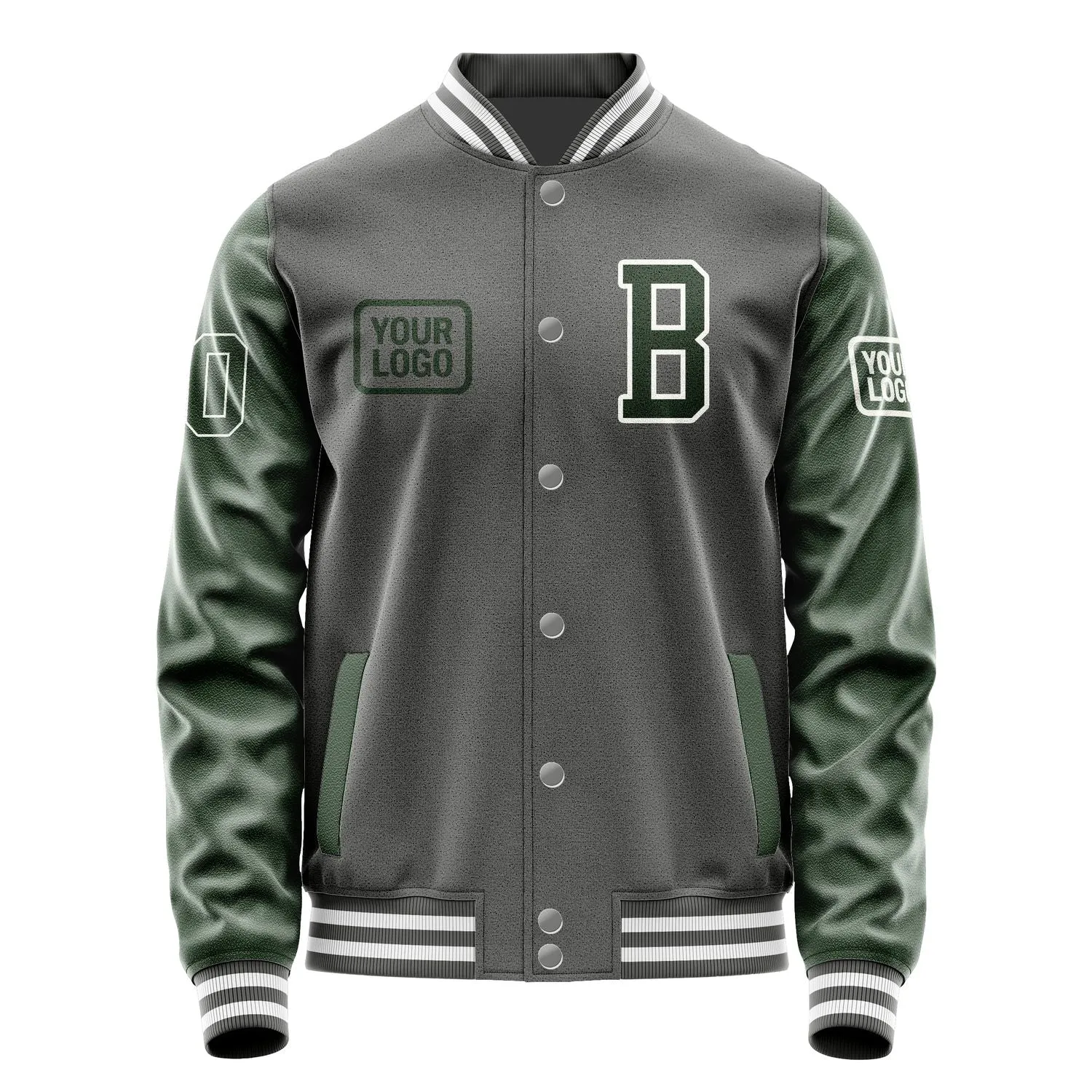 Custom Dark Grey Dark Green Jacket sold by Tailorly product image thumbnail 2