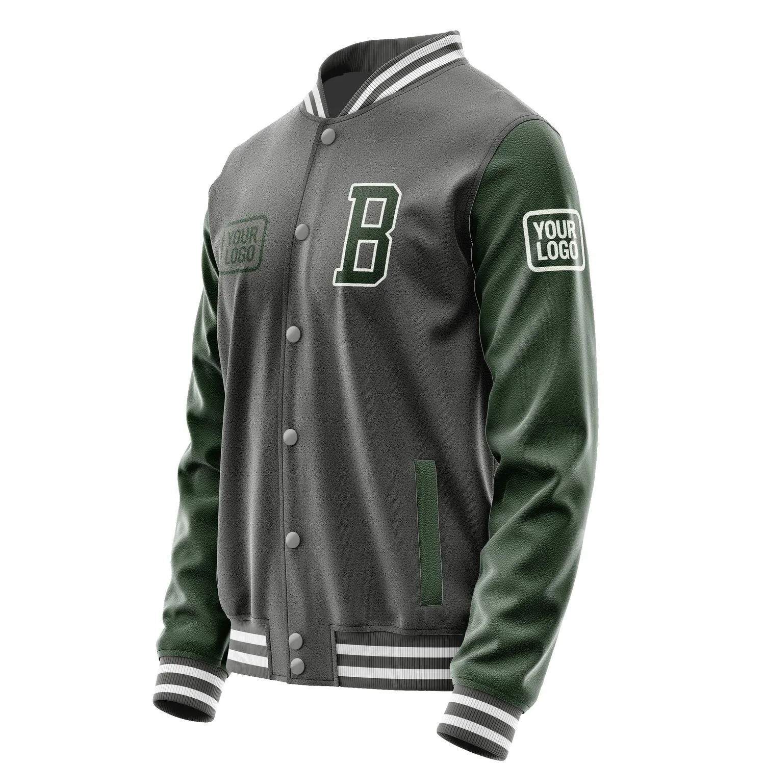 Custom Dark Grey Dark Green Jacket sold by Tailorly product image thumbnail 3