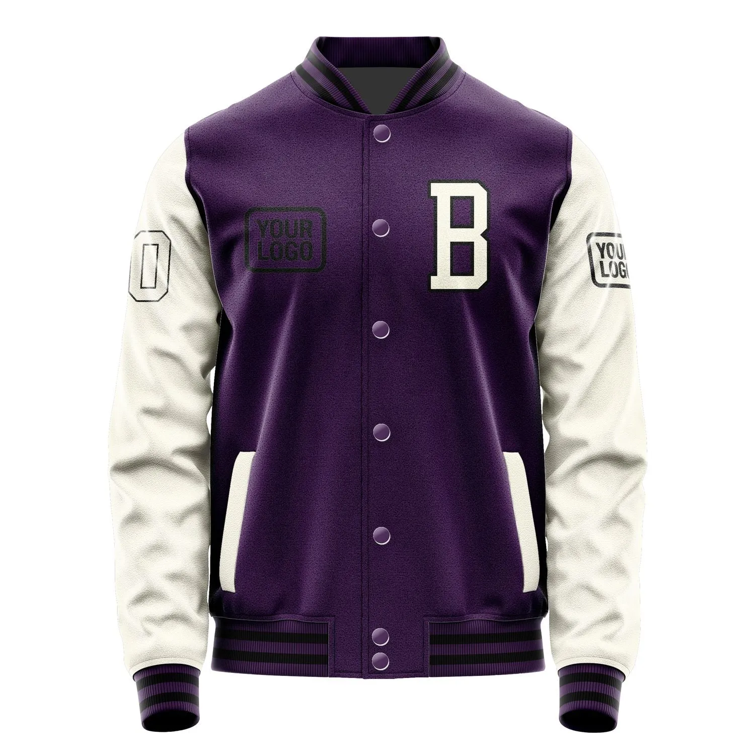 Custom Purple Cream Jacket sold by Tailorly product image thumbnail 2