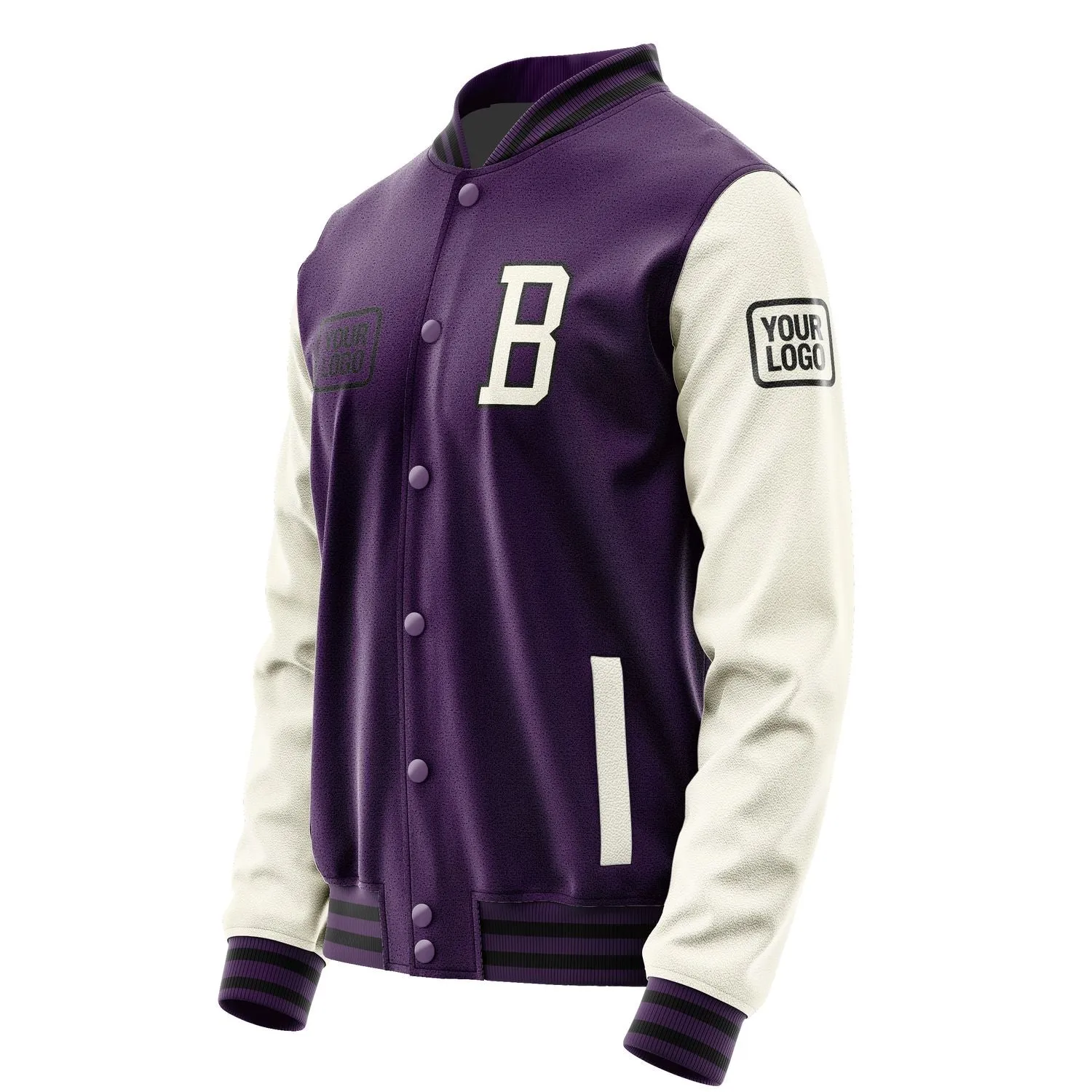 Custom Purple Cream Jacket sold by Tailorly product image thumbnail 3