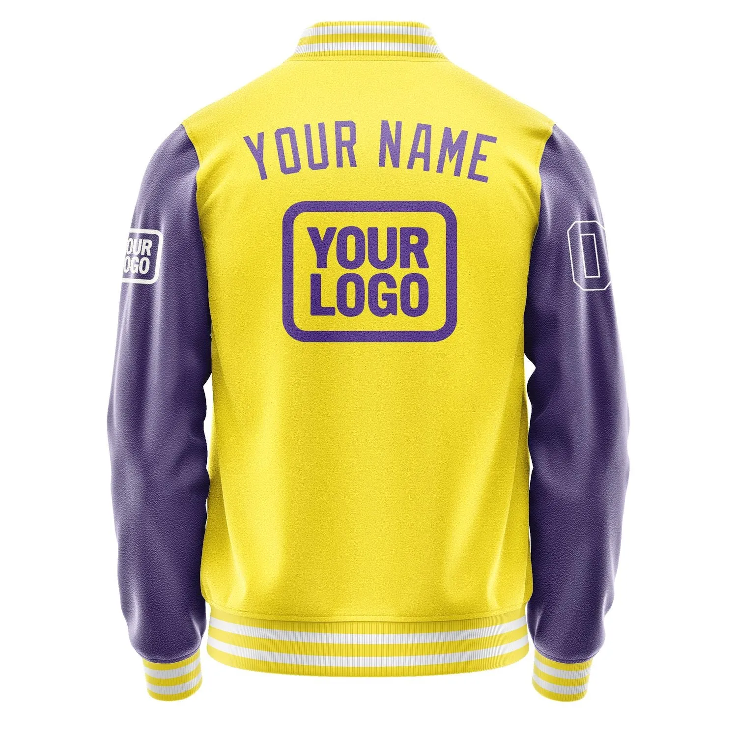 Custom Light Yellow Light Purple Jacket sold by Tailorly product image thumbnail 4
