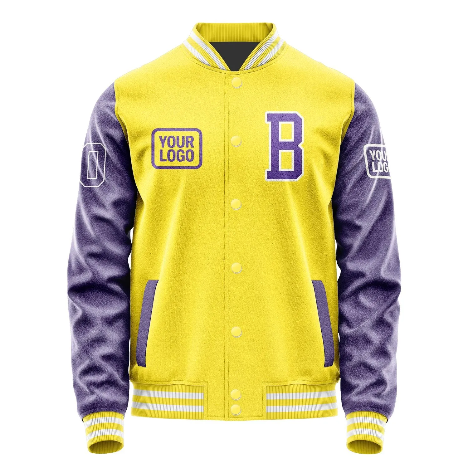 Custom Light Yellow Light Purple Jacket sold by Tailorly product image thumbnail 2