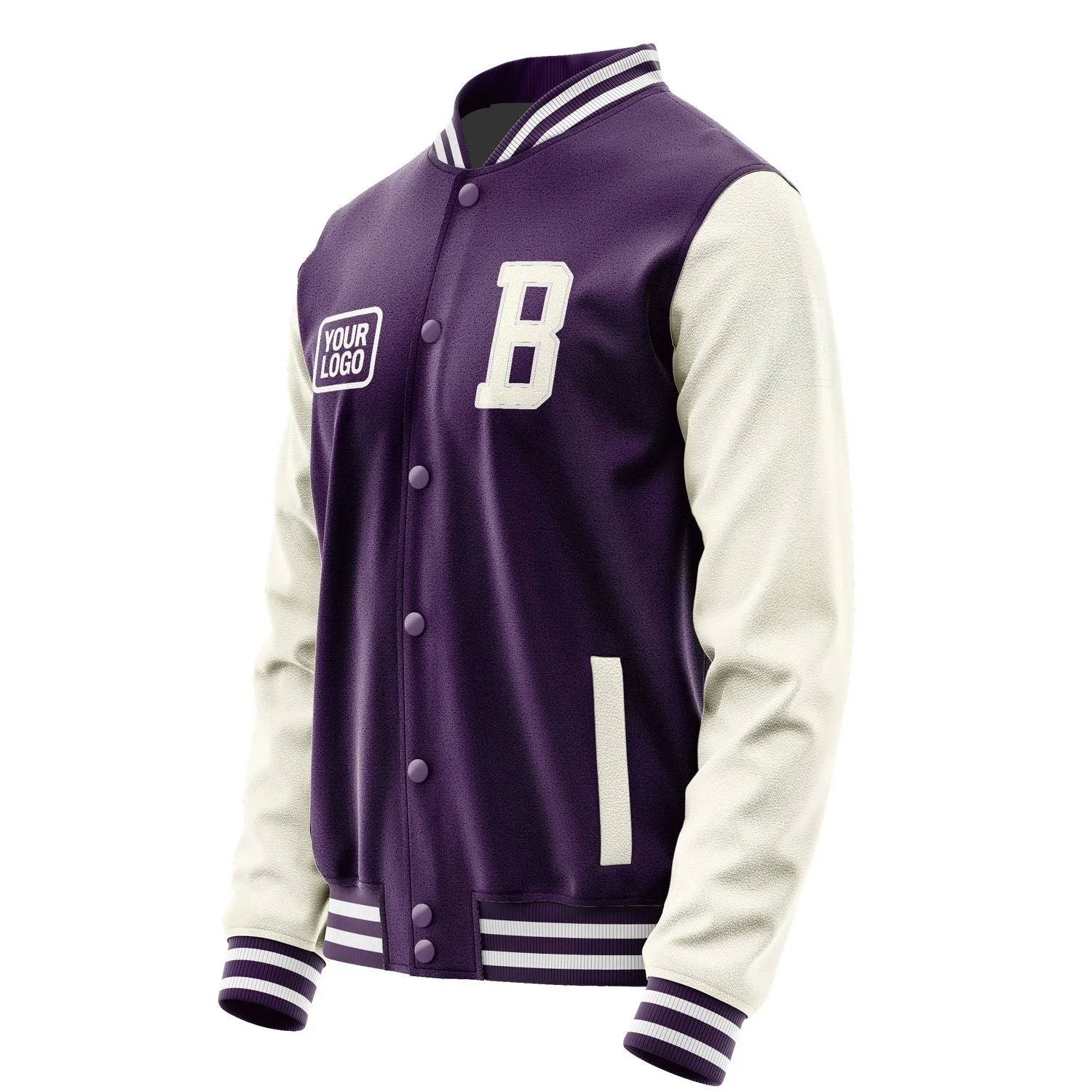 Custom Purple Cream Jacket sold by Tailorly product image thumbnail 3
