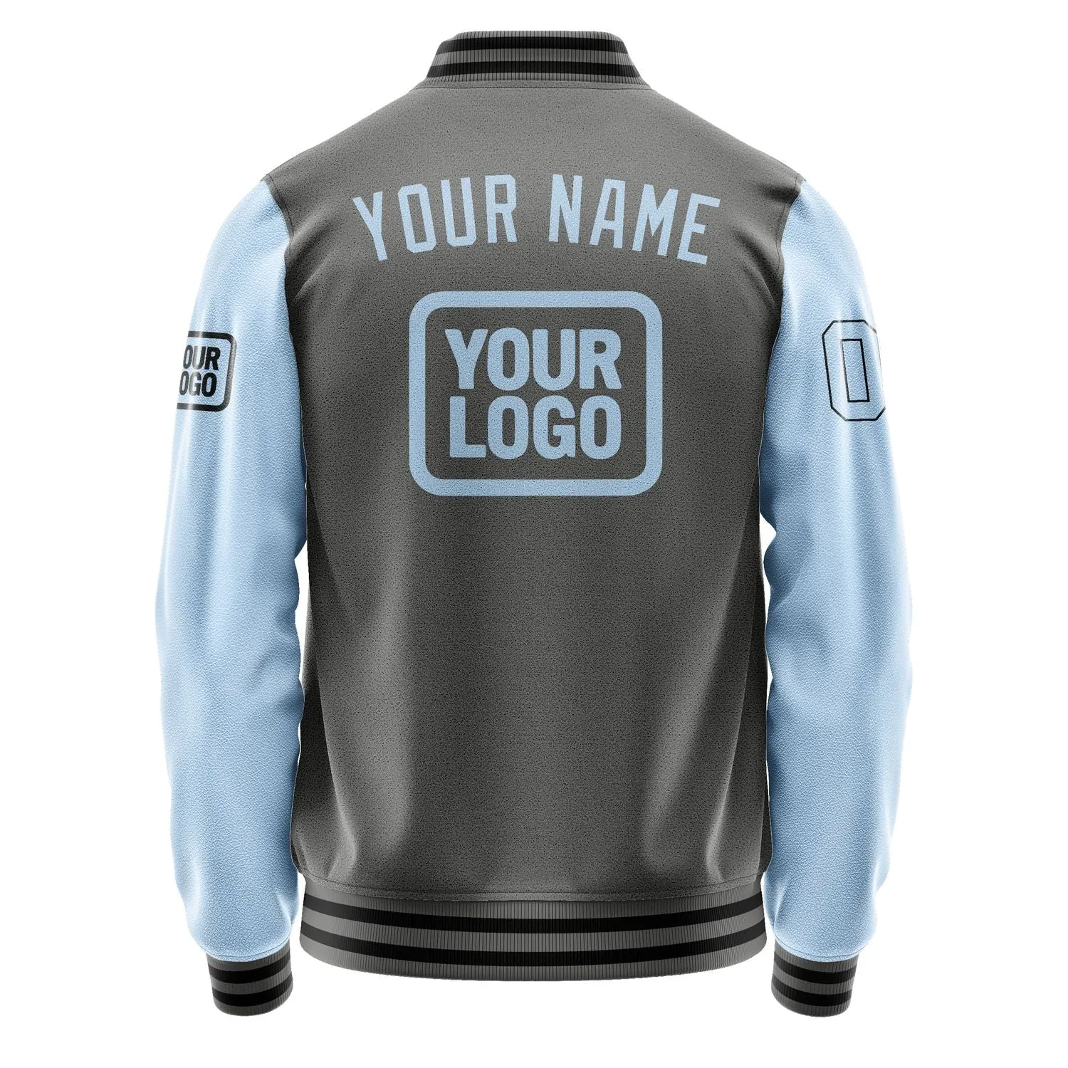 Custom Dark Grey Light Blue Jacket sold by Tailorly product image thumbnail 4