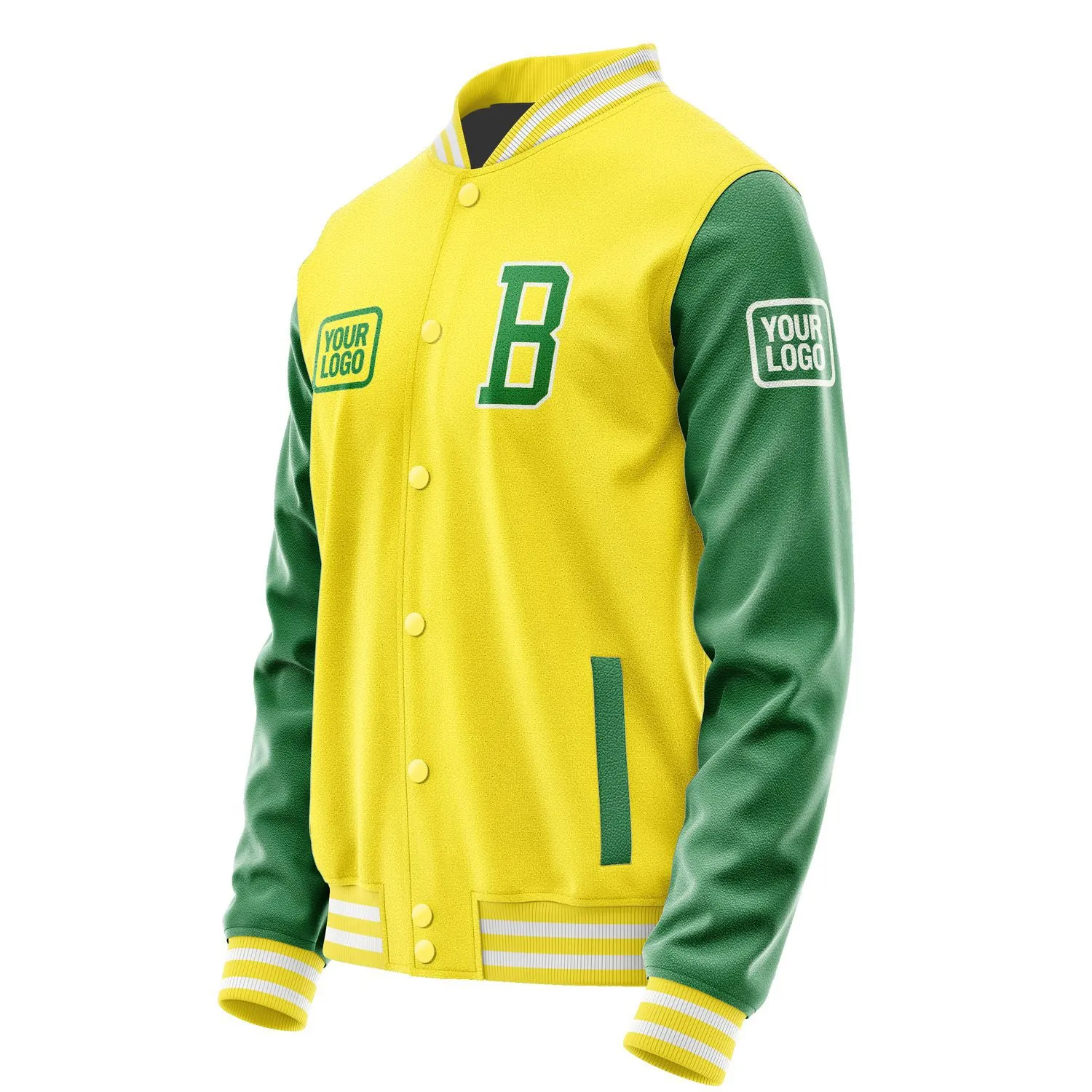 Custom Light Yellow Emerald Green Jacket sold by Tailorly product image thumbnail 3