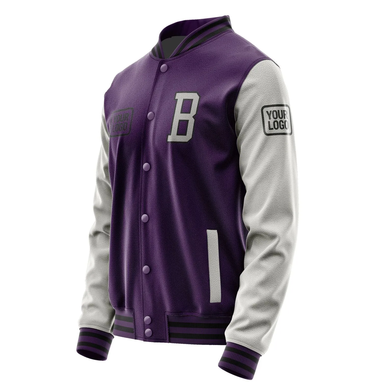 Custom Purple Gray Jacket sold by Tailorly product image thumbnail 3