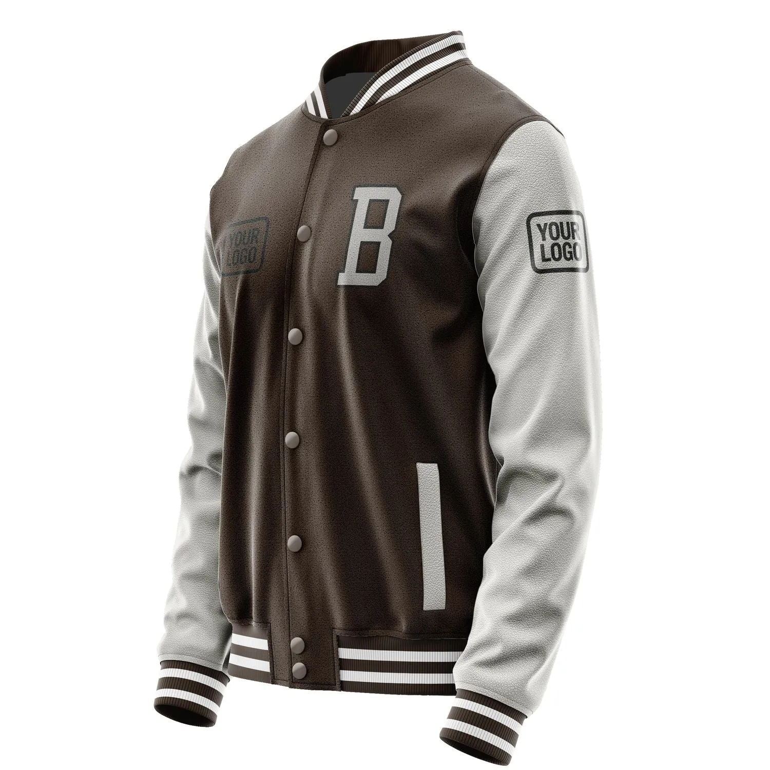 Custom Brown Gray Jacket sold by Tailorly product image thumbnail 3
