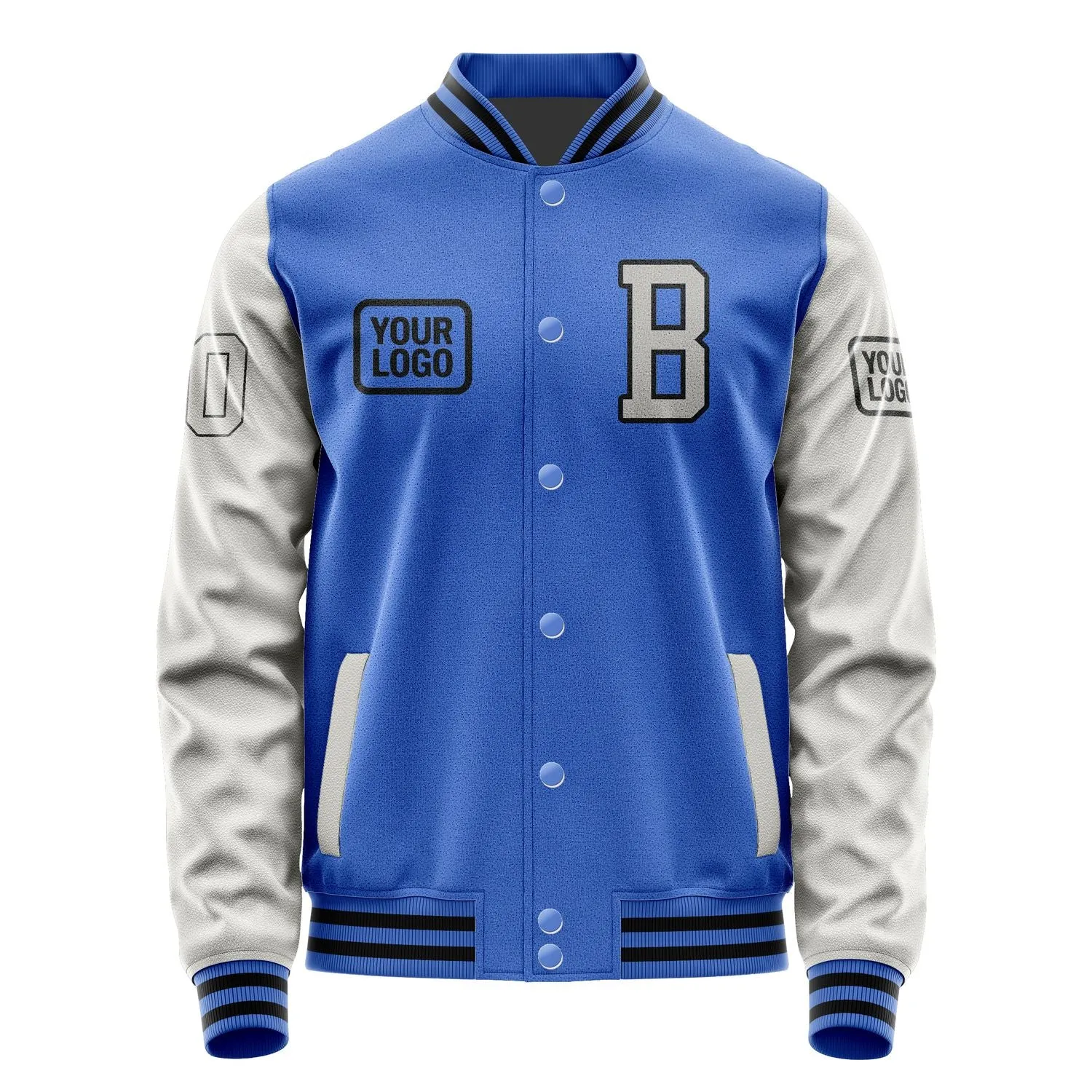 Custom Sky Blue Gray Jacket sold by Tailorly product image thumbnail 2