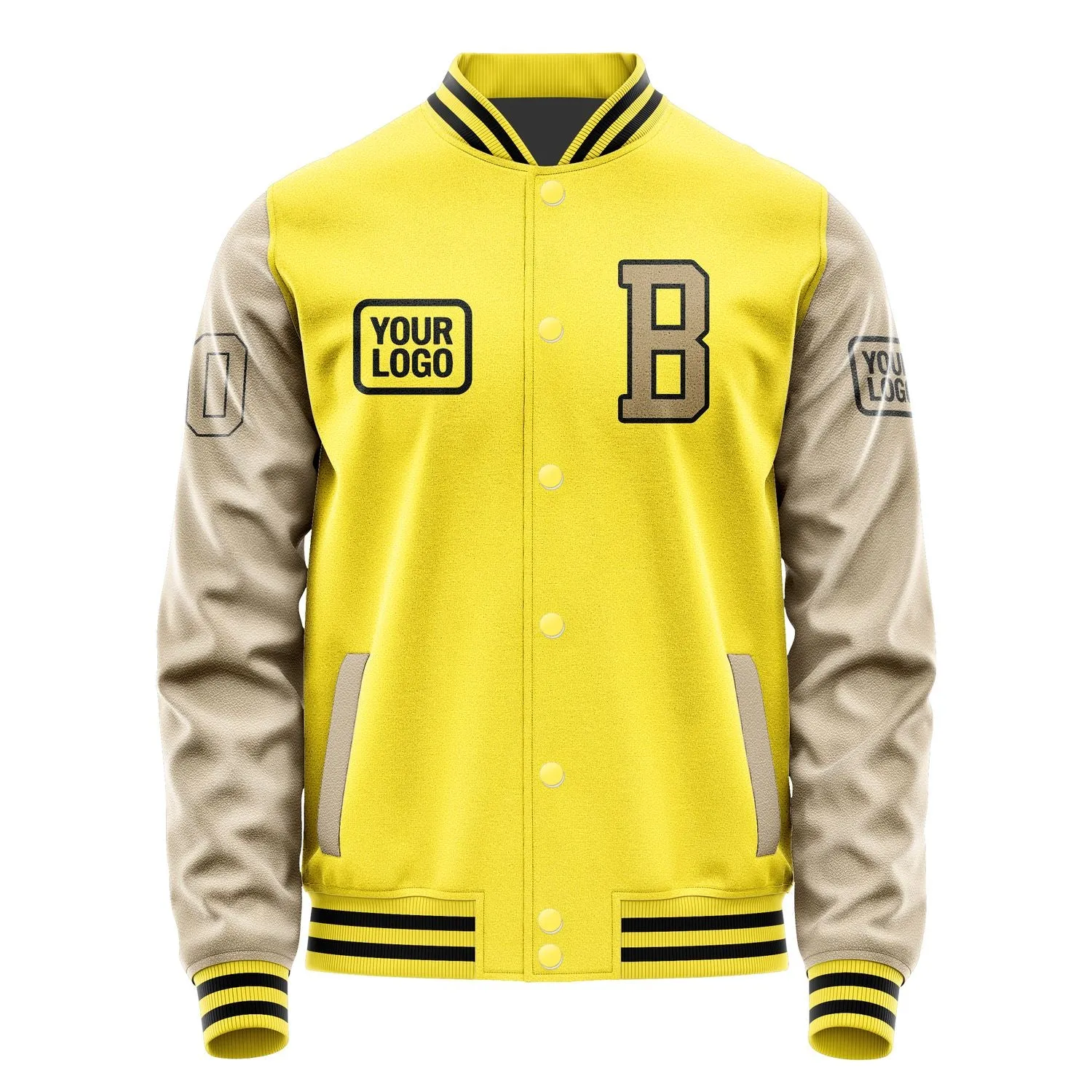 Custom Light Yellow Light Khaki Jacket sold by Tailorly product image thumbnail 2