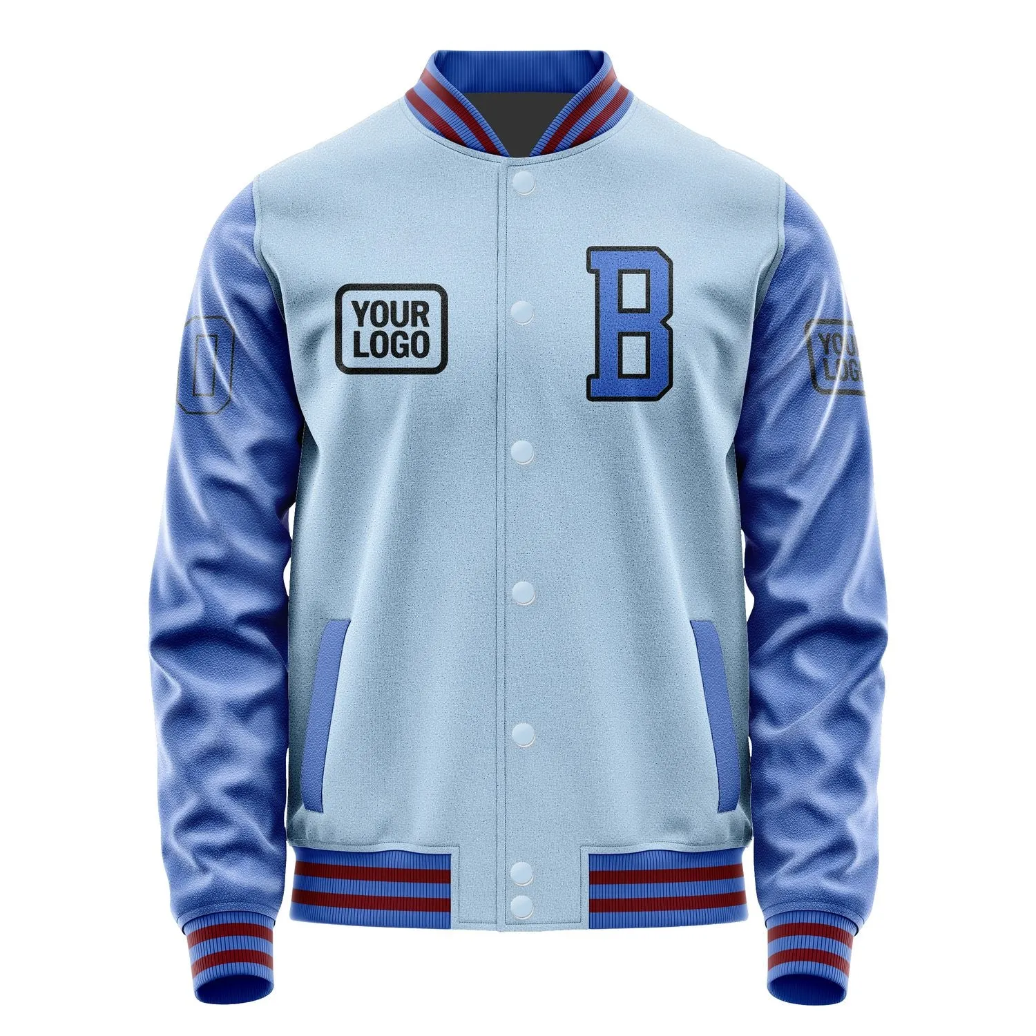 Custom Light Blue Sky Blue Jacket sold by Tailorly product image thumbnail 2