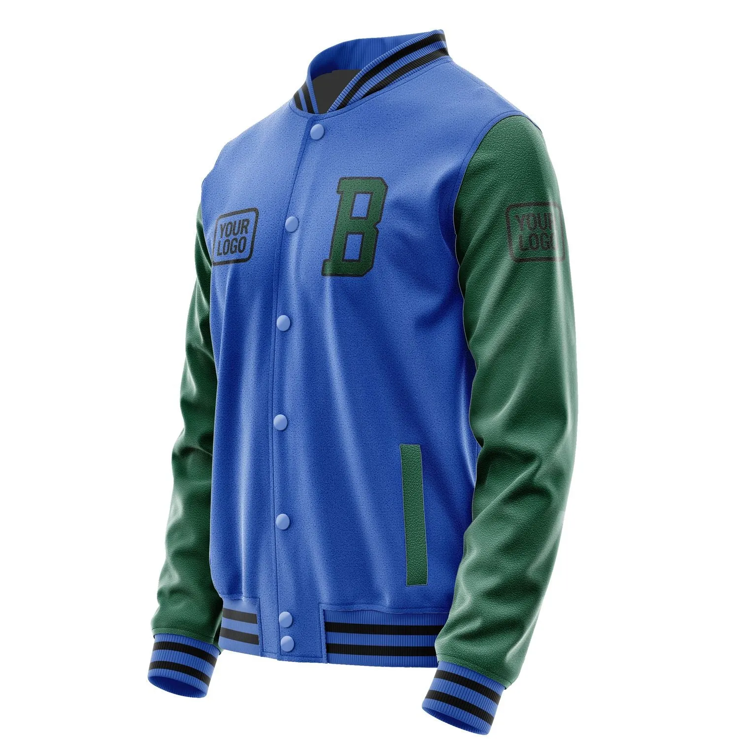 Custom Sky Blue Green Jacket sold by Tailorly product image thumbnail 3
