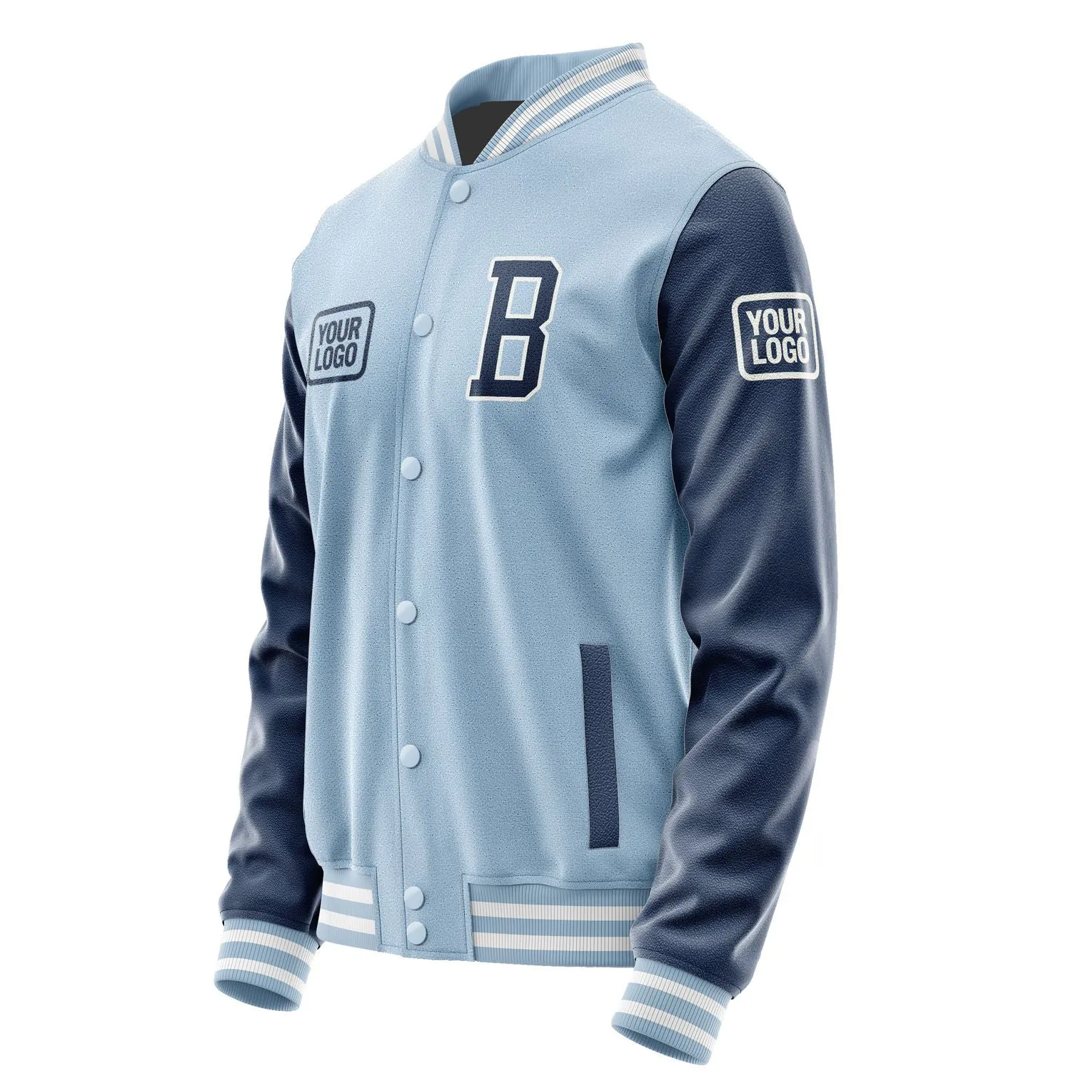 Custom Light Blue Blue Jacket sold by Tailorly product image thumbnail 3