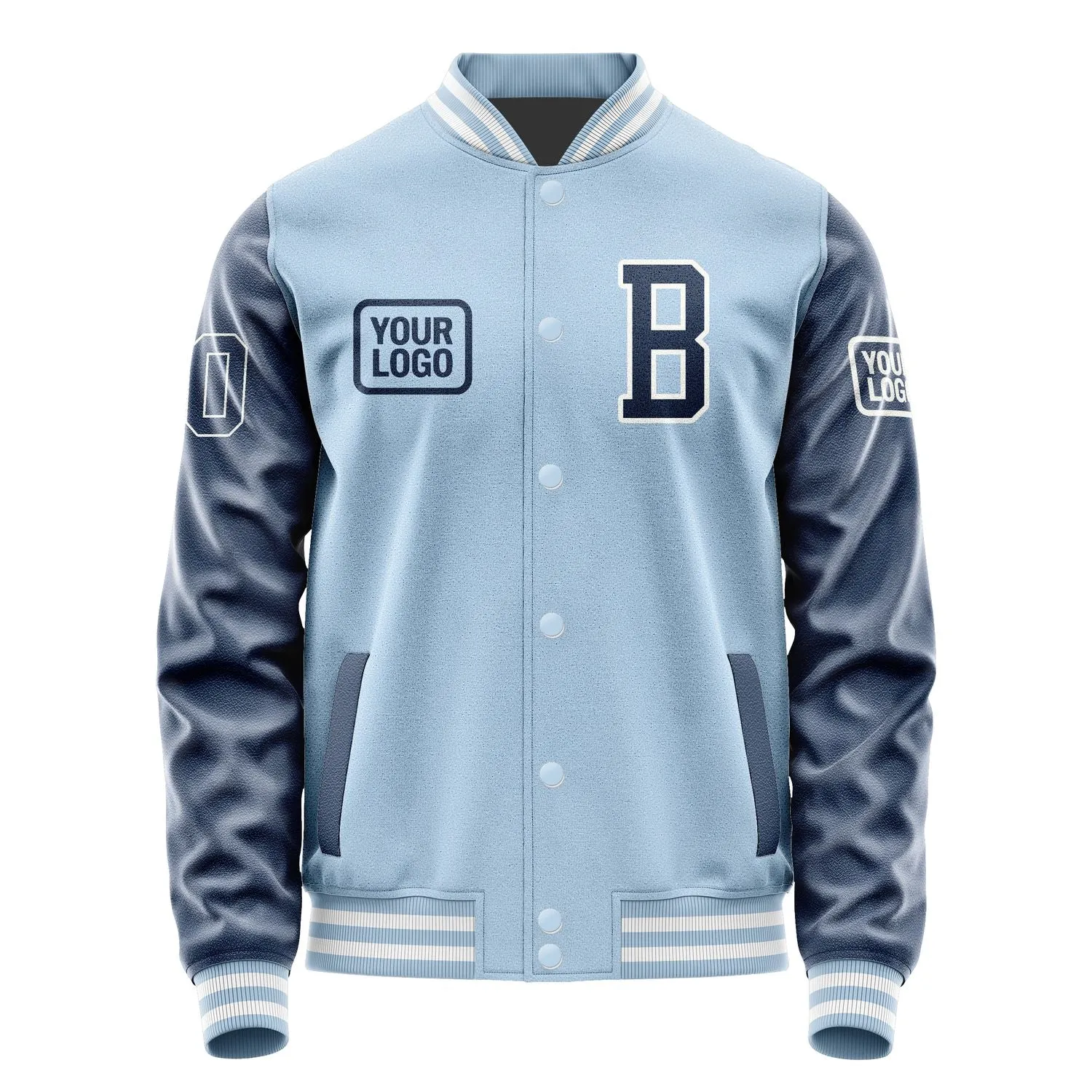 Custom Light Blue Blue Jacket sold by Tailorly product image thumbnail 2