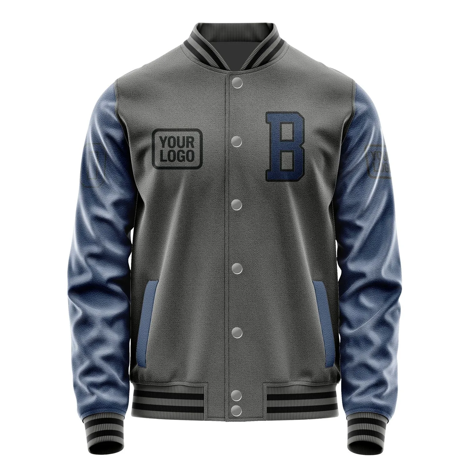 Custom Dark Grey Blue Jacket sold by Tailorly product image thumbnail 2
