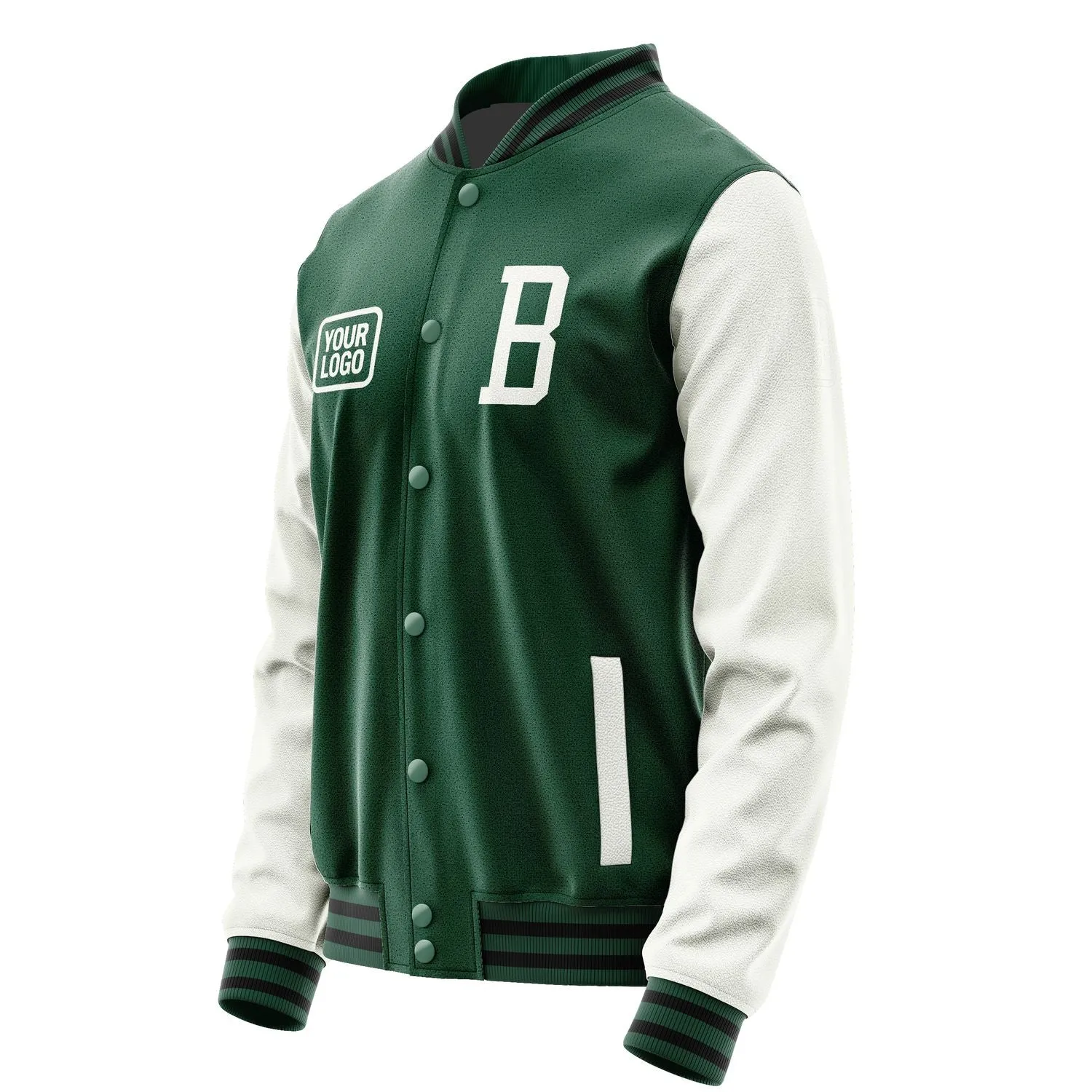Custom Green White Jacket sold by Tailorly product image thumbnail 3