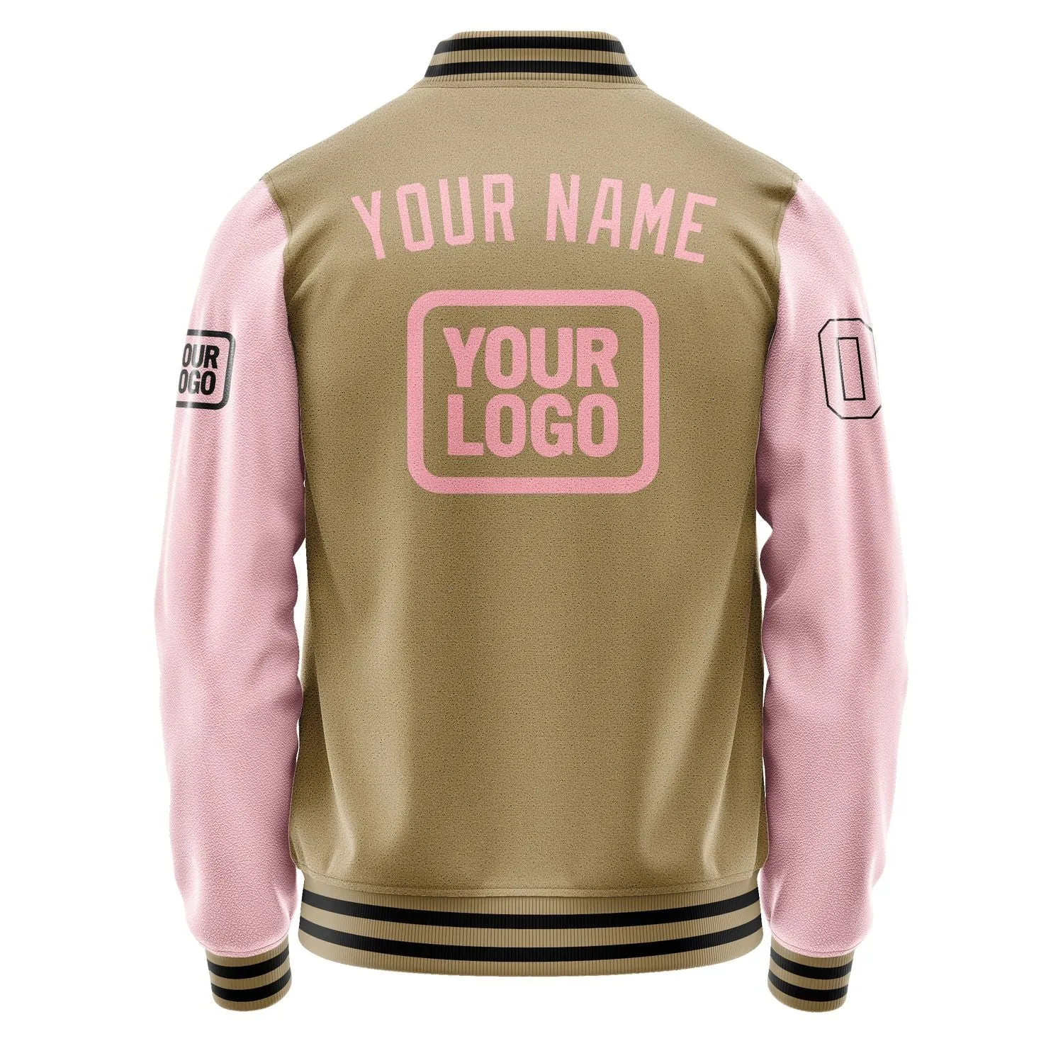 Custom Light Khaki Light Pink Jacket sold by Tailorly product image thumbnail 4