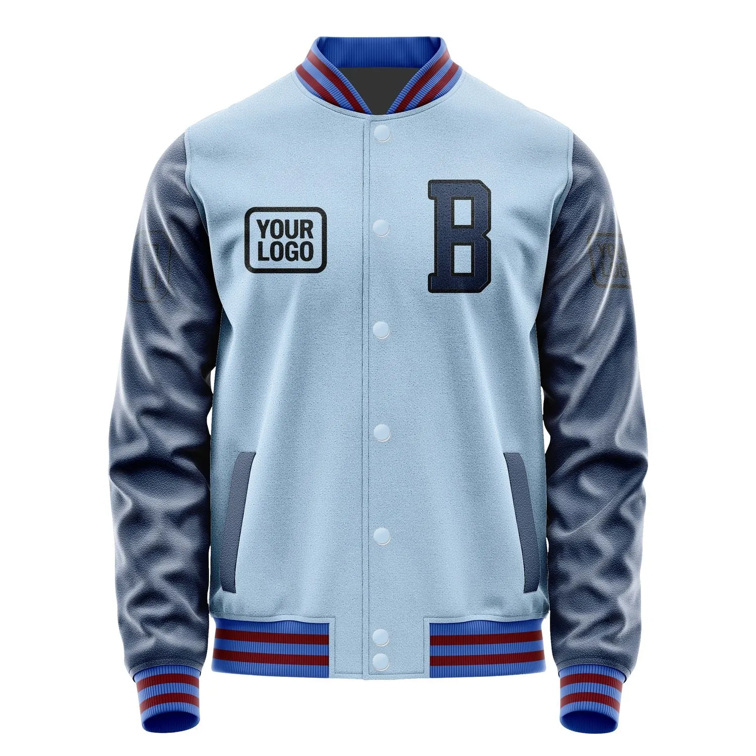 Custom Light Blue Blue Jacket sold by Tailorly product image thumbnail 2