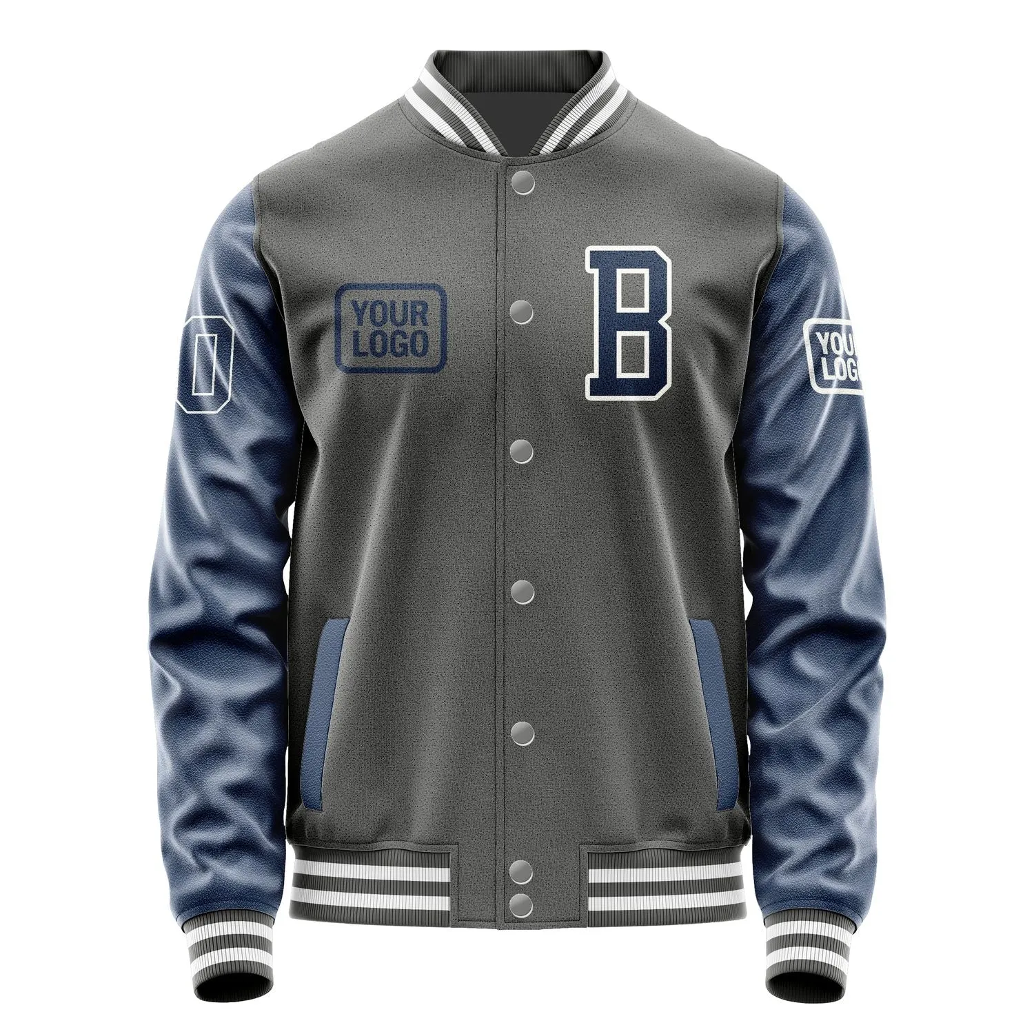 Custom Dark Grey Blue Jacket sold by Tailorly product image thumbnail 2