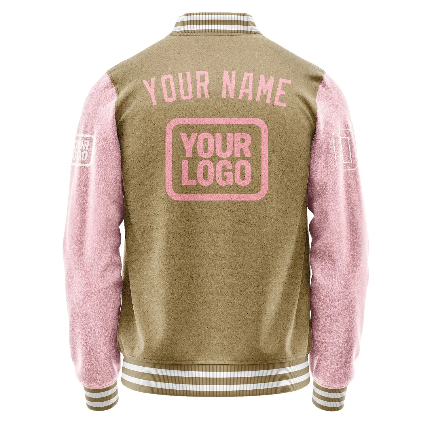 Custom Light Khaki Light Pink Jacket sold by Tailorly product image thumbnail 4
