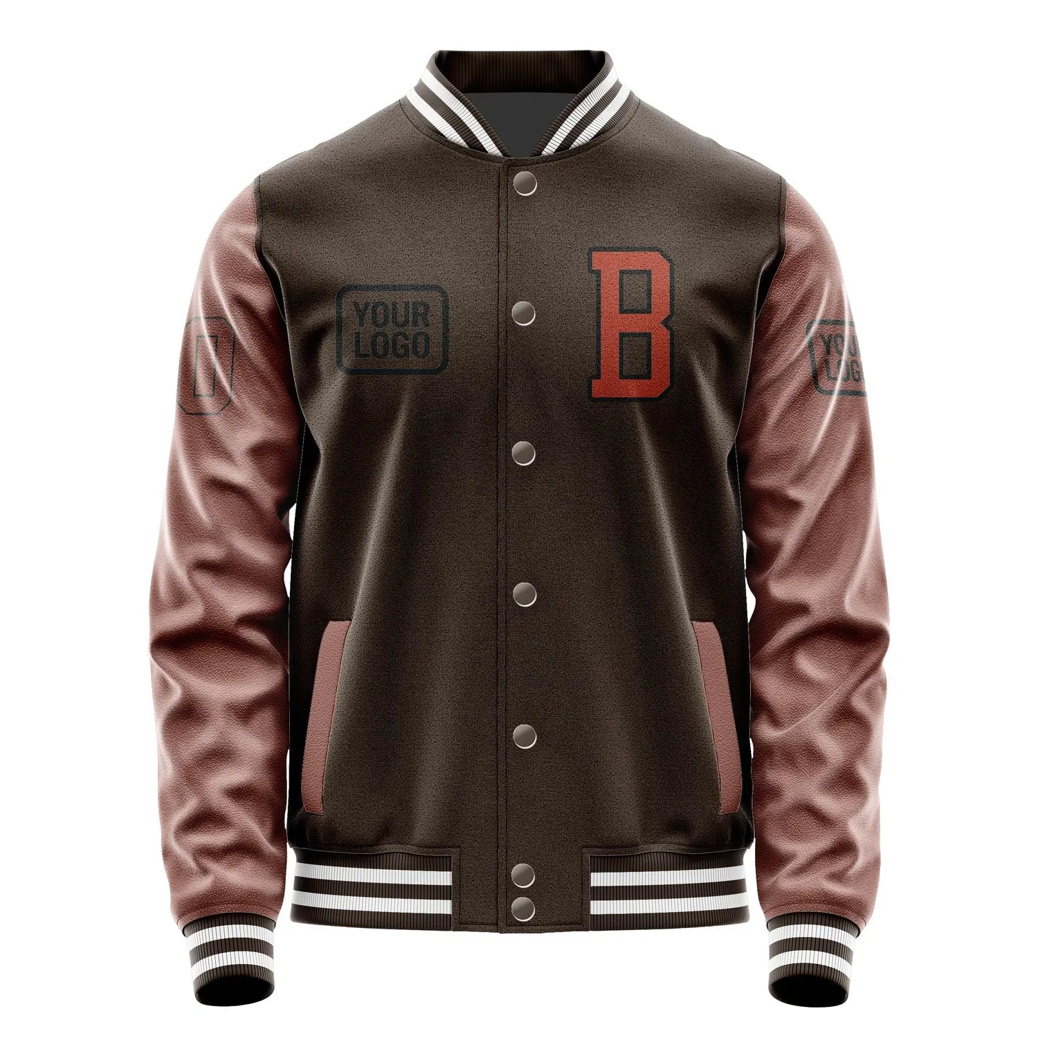 Custom Brown Coral Red Jacket sold by Tailorly product image thumbnail 2