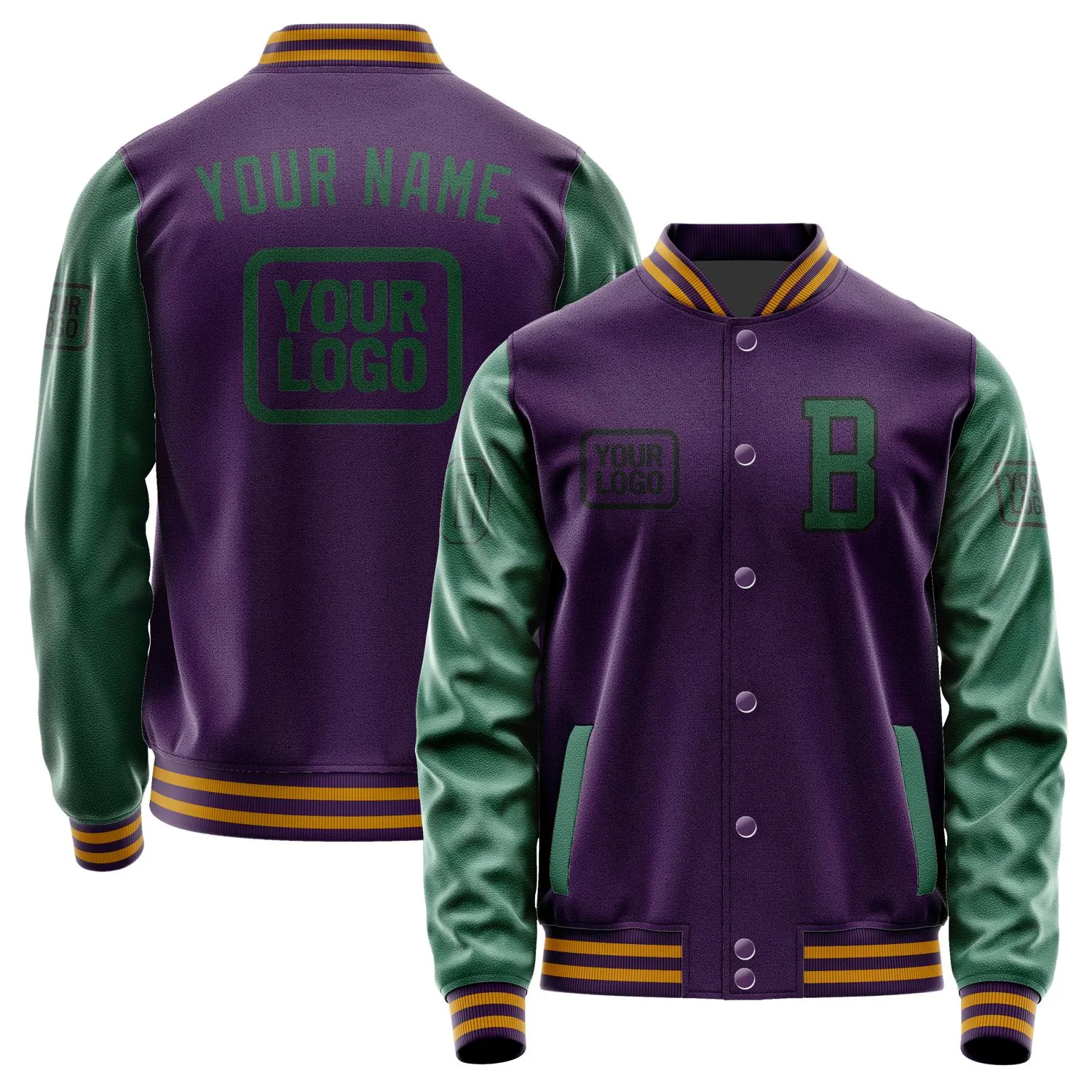 Custom Purple Green Jacket sold by Tailorly